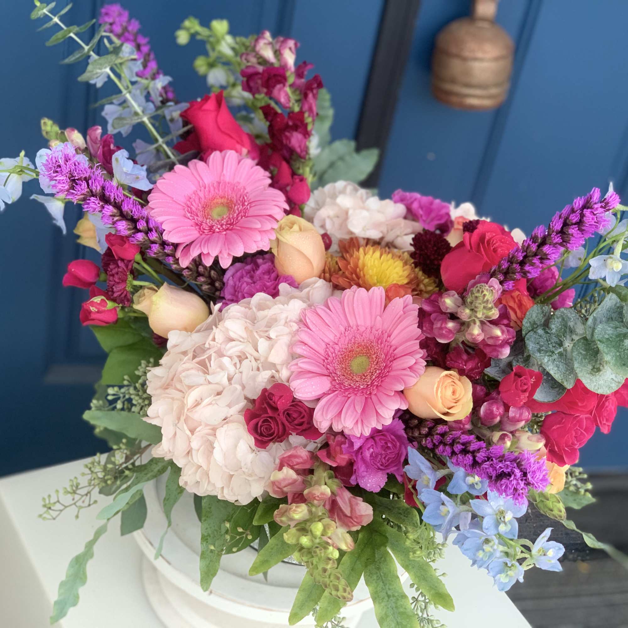 This arrangement is not only full of freshest blooms but it is