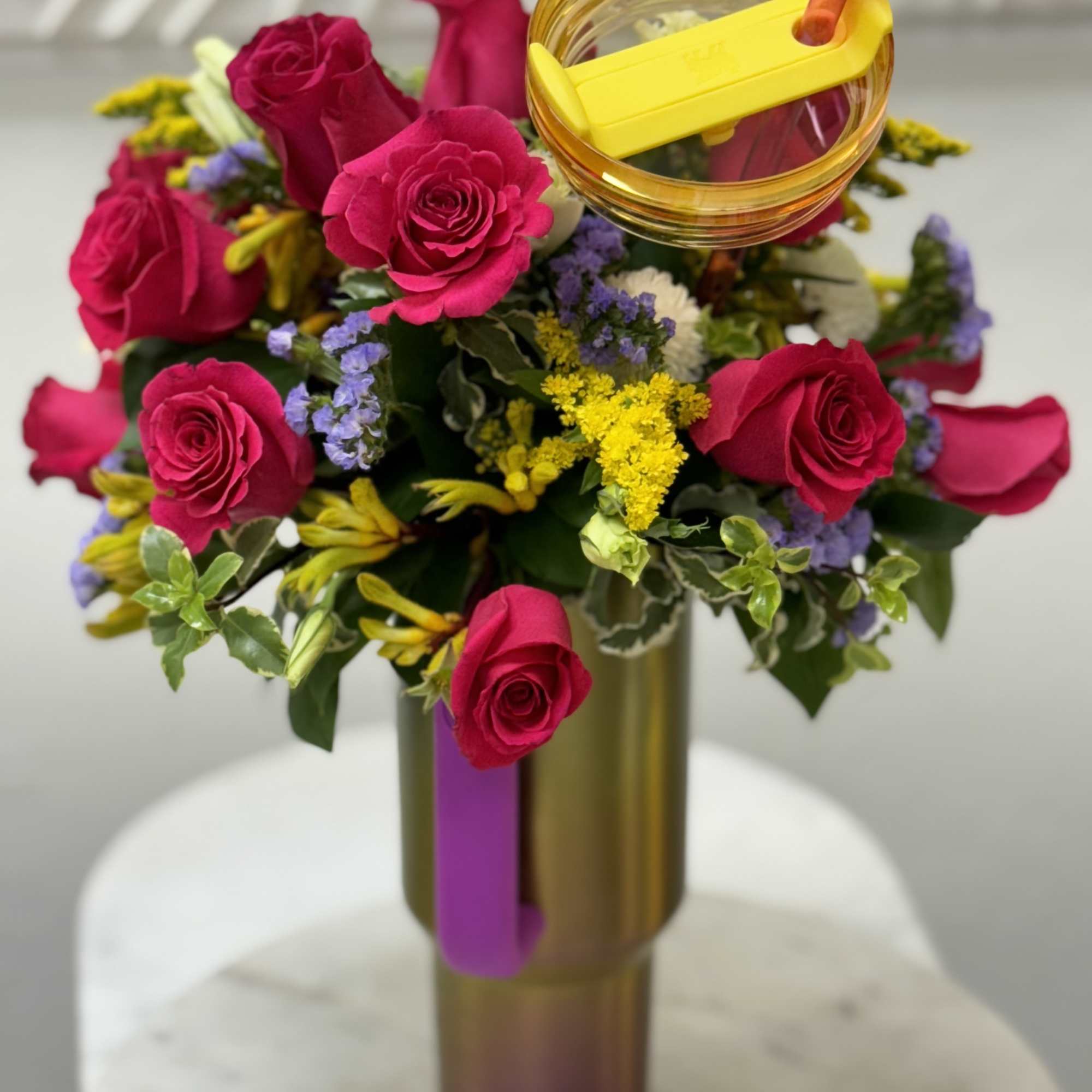 Stanley Starbucks Cup with Flowers. 
Any flowers can be arranged according to