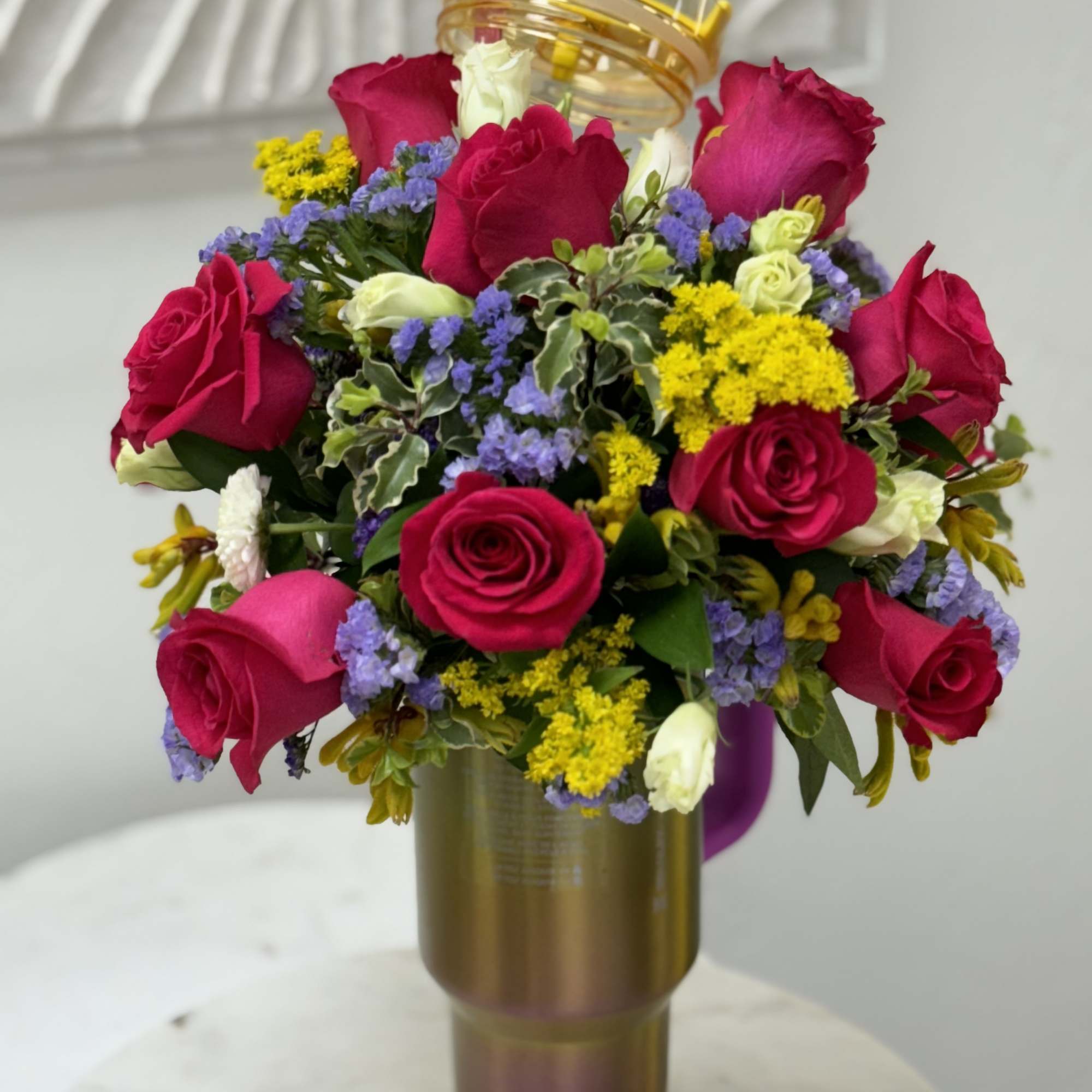 Stanley Starbucks Cup with Flowers. 
Any flowers can be arranged according to