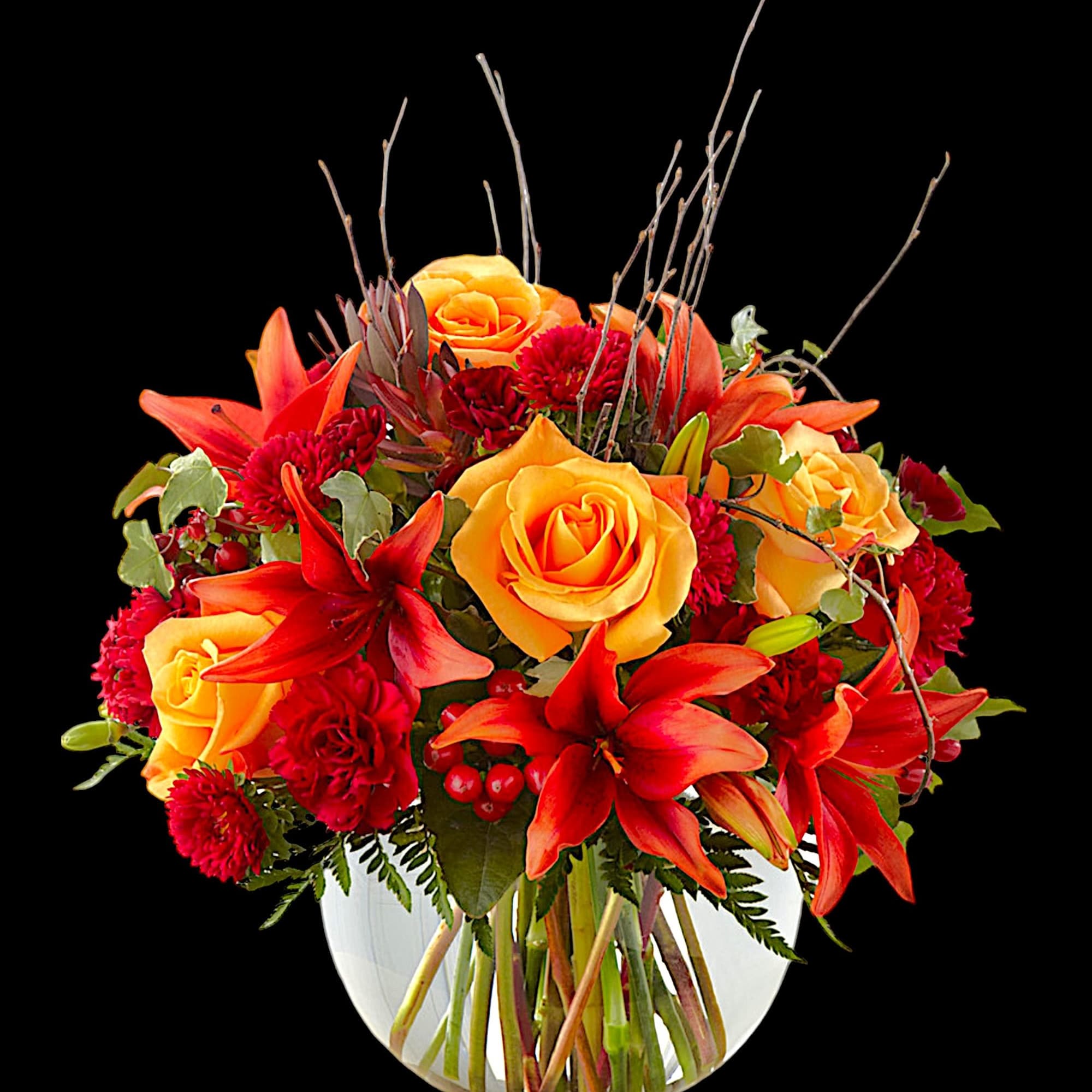 The Autumn Beauty arrangement charms with its magnificent colors and appealing design