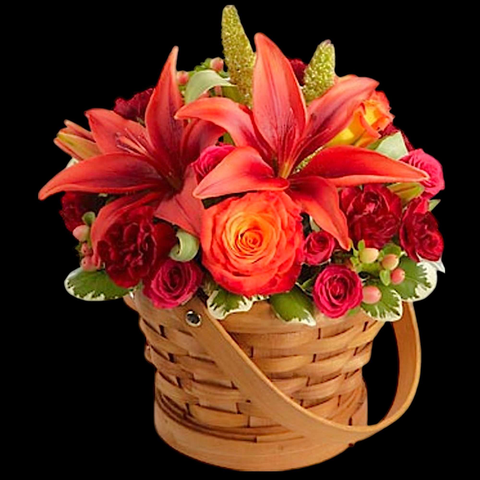 This fall basket is bejeweled in Autumn&#039;s most majestic hues creating an