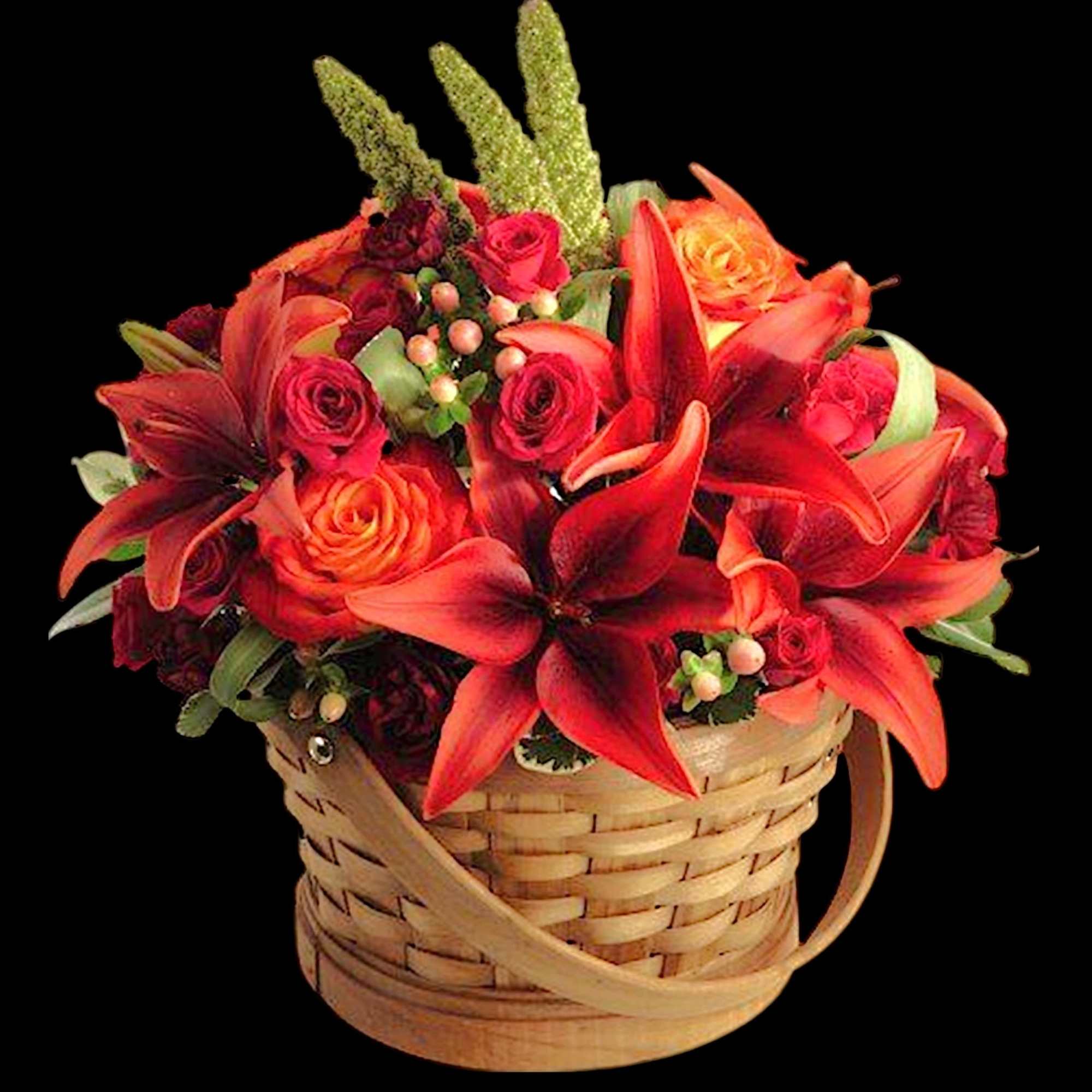 This fall basket is bejeweled in Autumn&#039;s most majestic hues creating an
