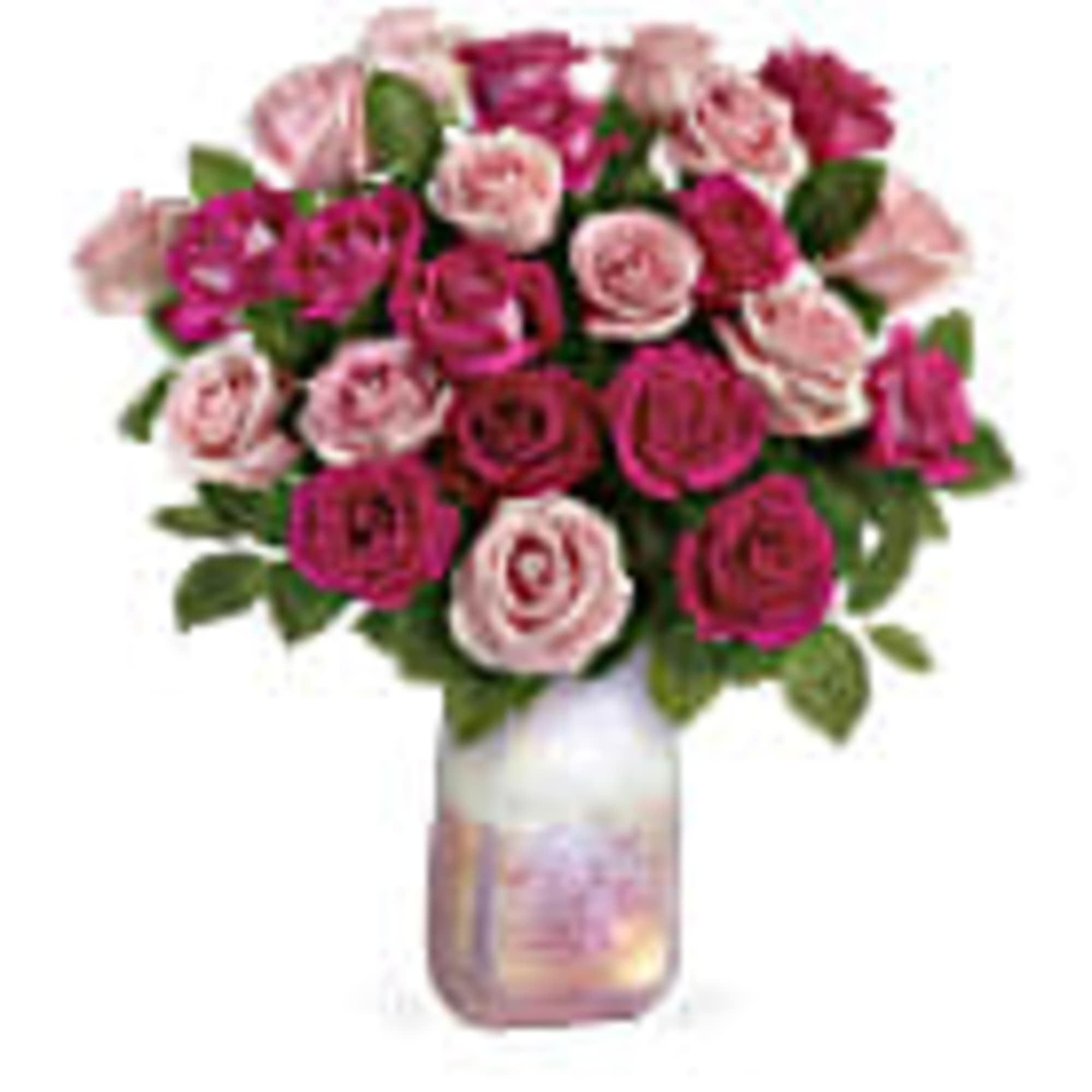 Make her day sparkle with this stunning bouquet of one dozen pink