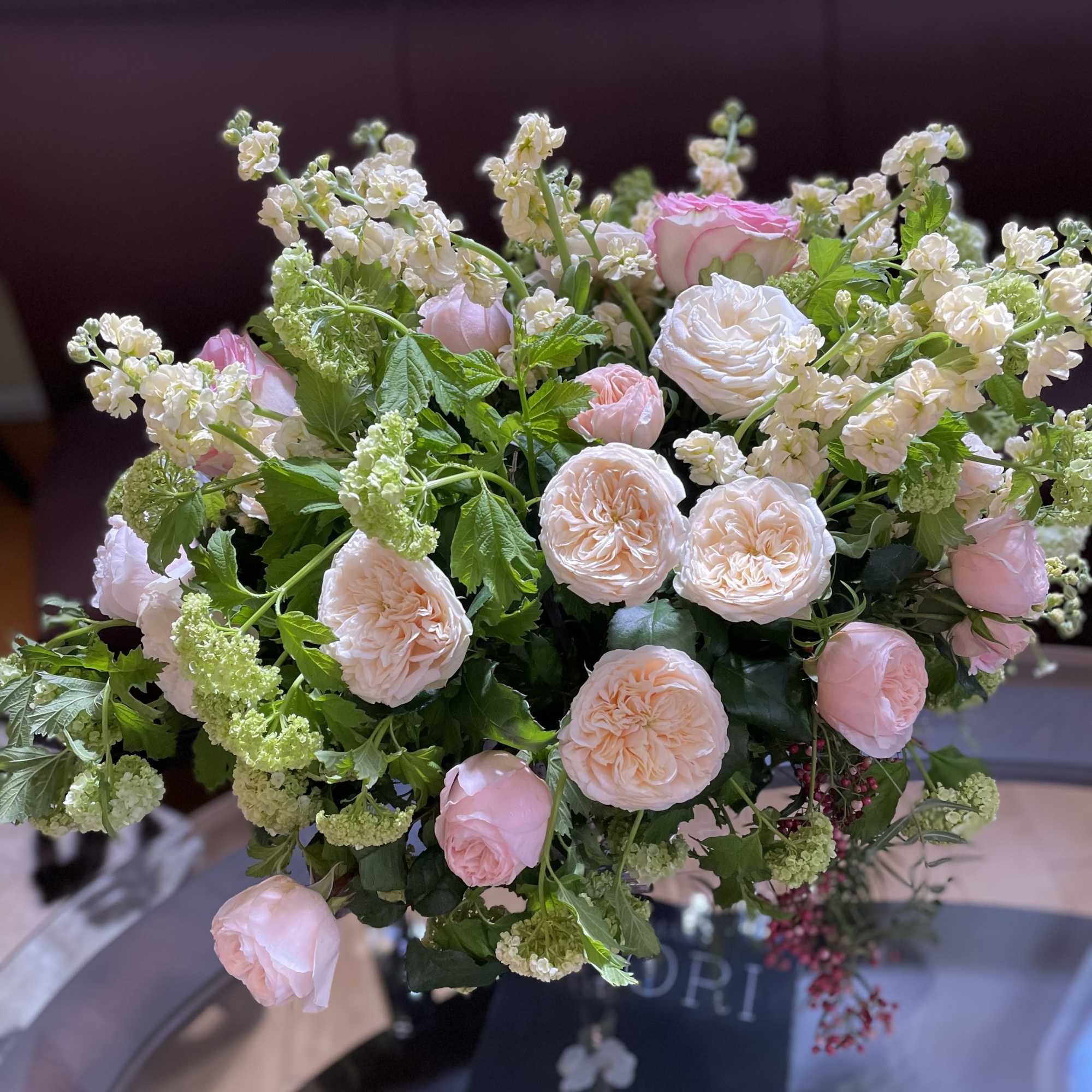 Fresh garden roses bring lovely positive energy into our homes . Elegant