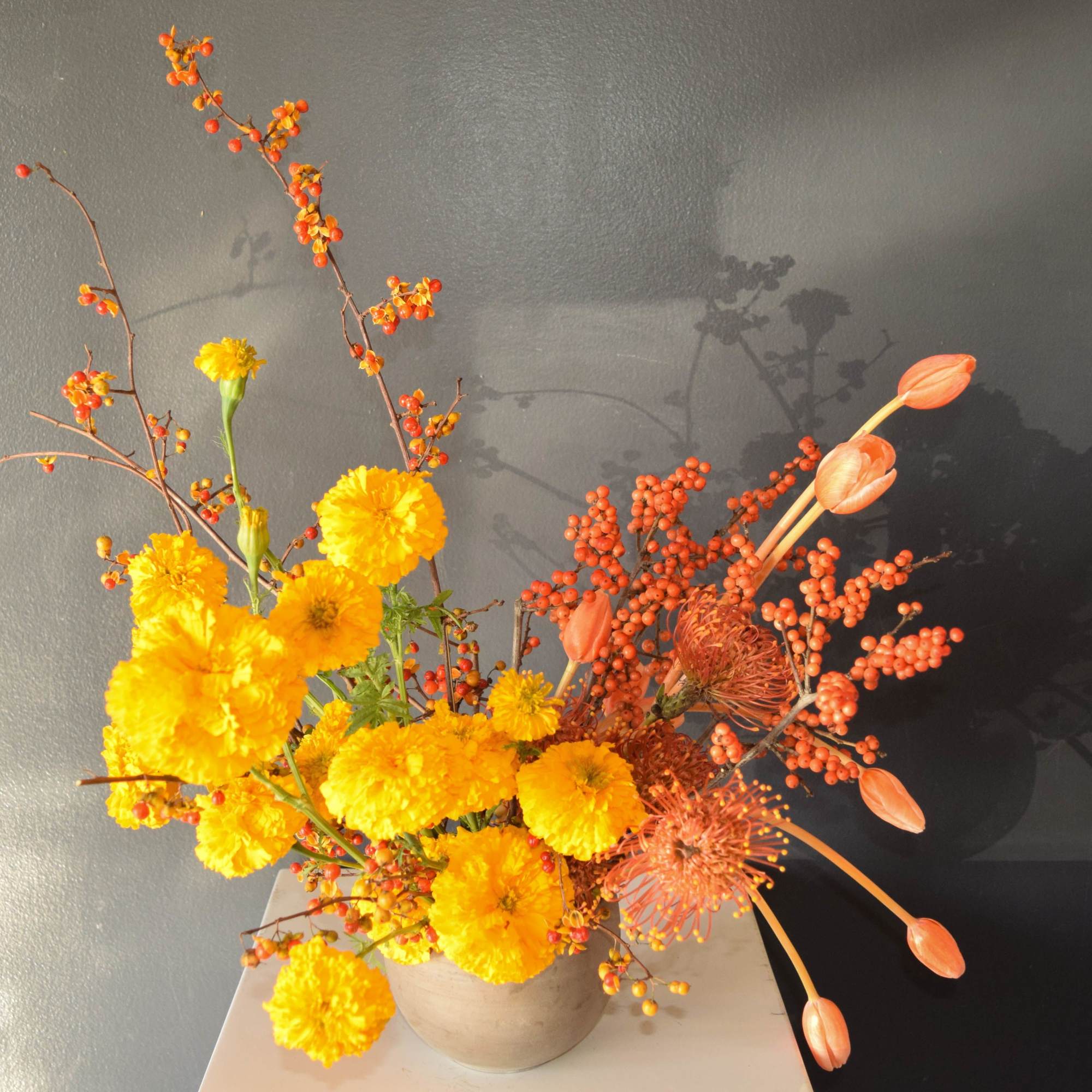 This vibrant vase arrangement is fun, festive, and perfect for any occasion.