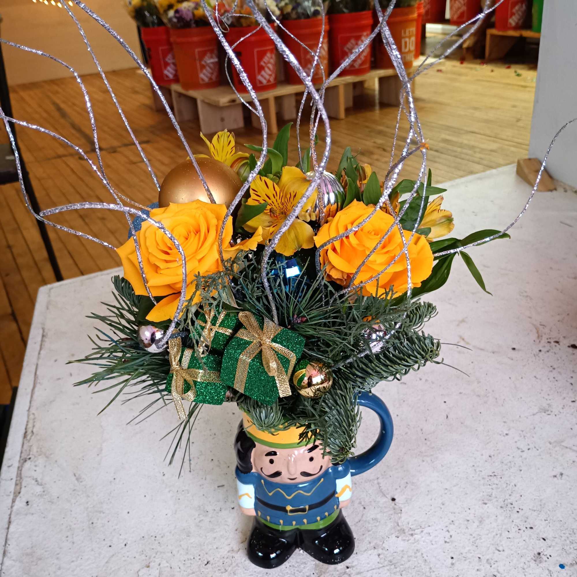 Cheerful a d special little &quot;Nutcracker&quot; cup arranged for Christmas/ New Year