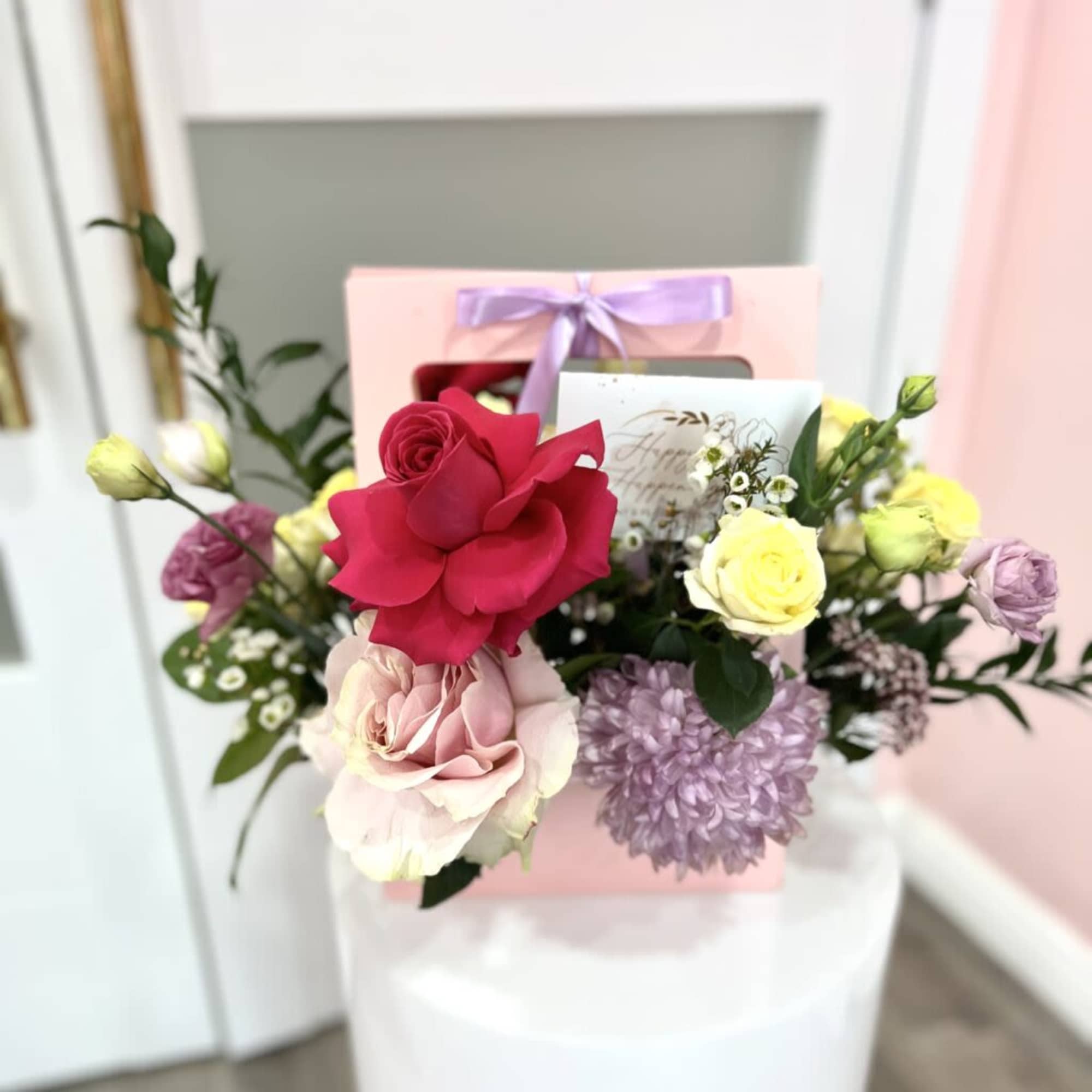 Say I love you with our beautiful all in red roses arrangement