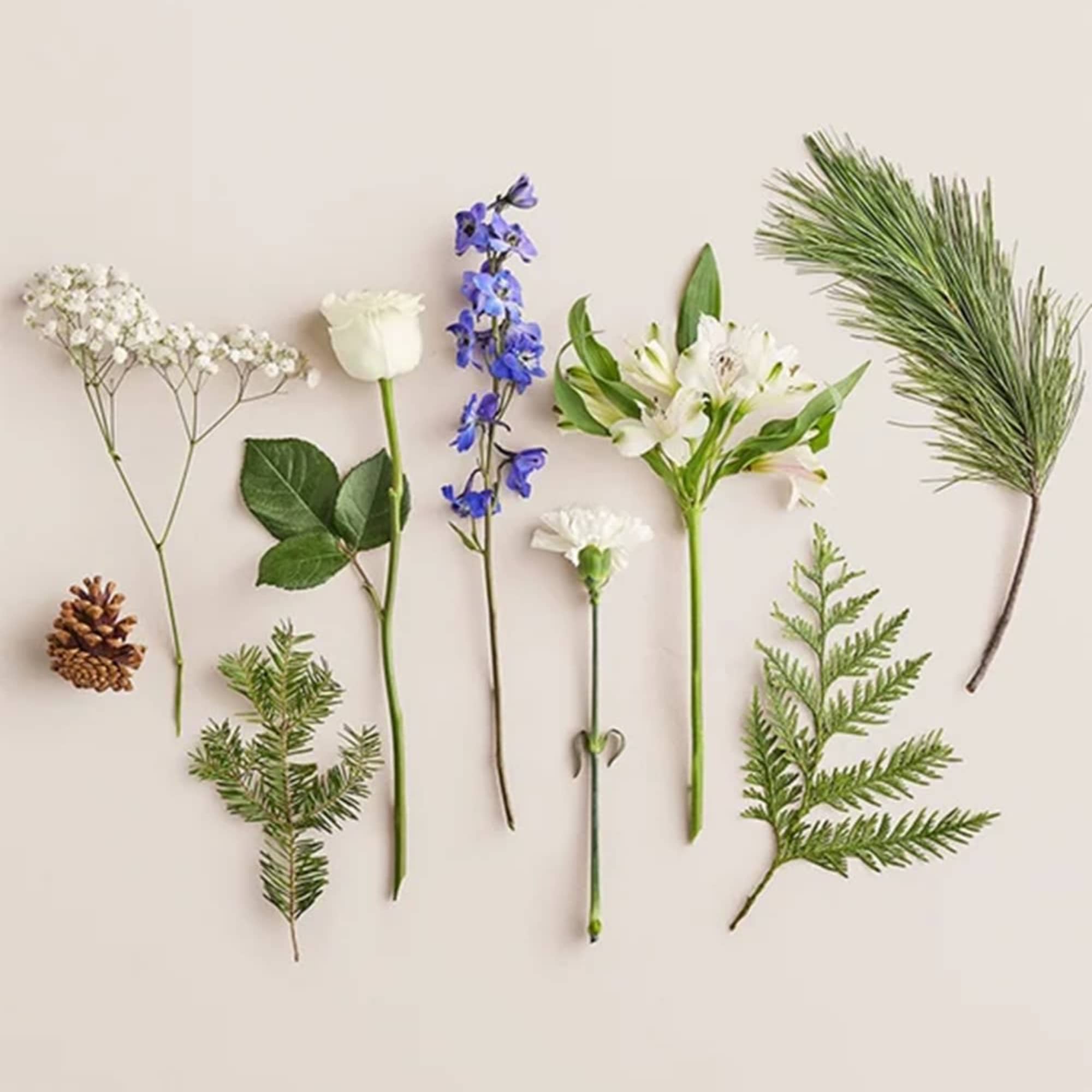 Inspired by winter&rsquo;s cool blue &amp; white landscape, our delightful arrangement delivers