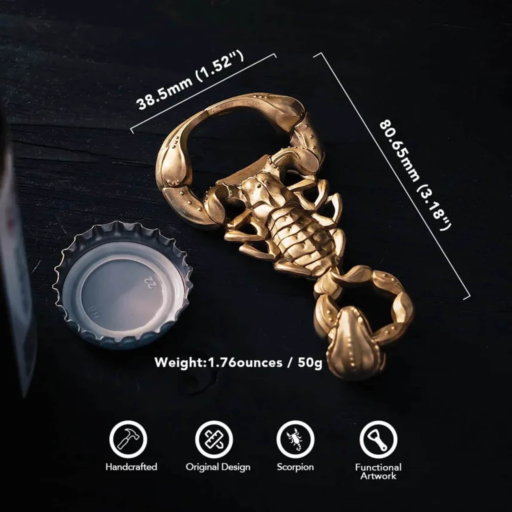 Brass Scorpion Bottle Opener

About

Wild and Exotic Design. The scorpion may be small