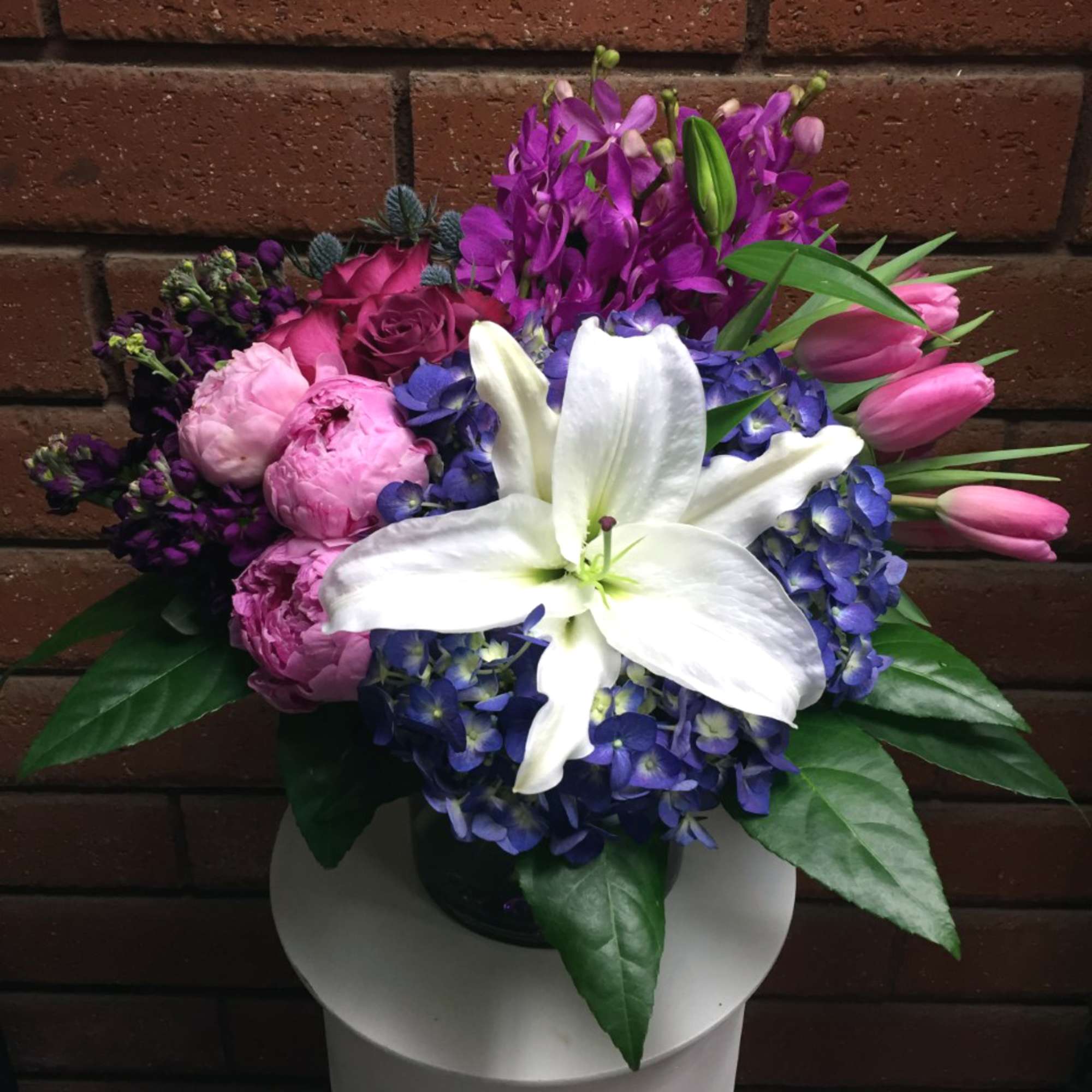 Our Loveliness bouquet blooms with rich, bold blooms, making this a fresh