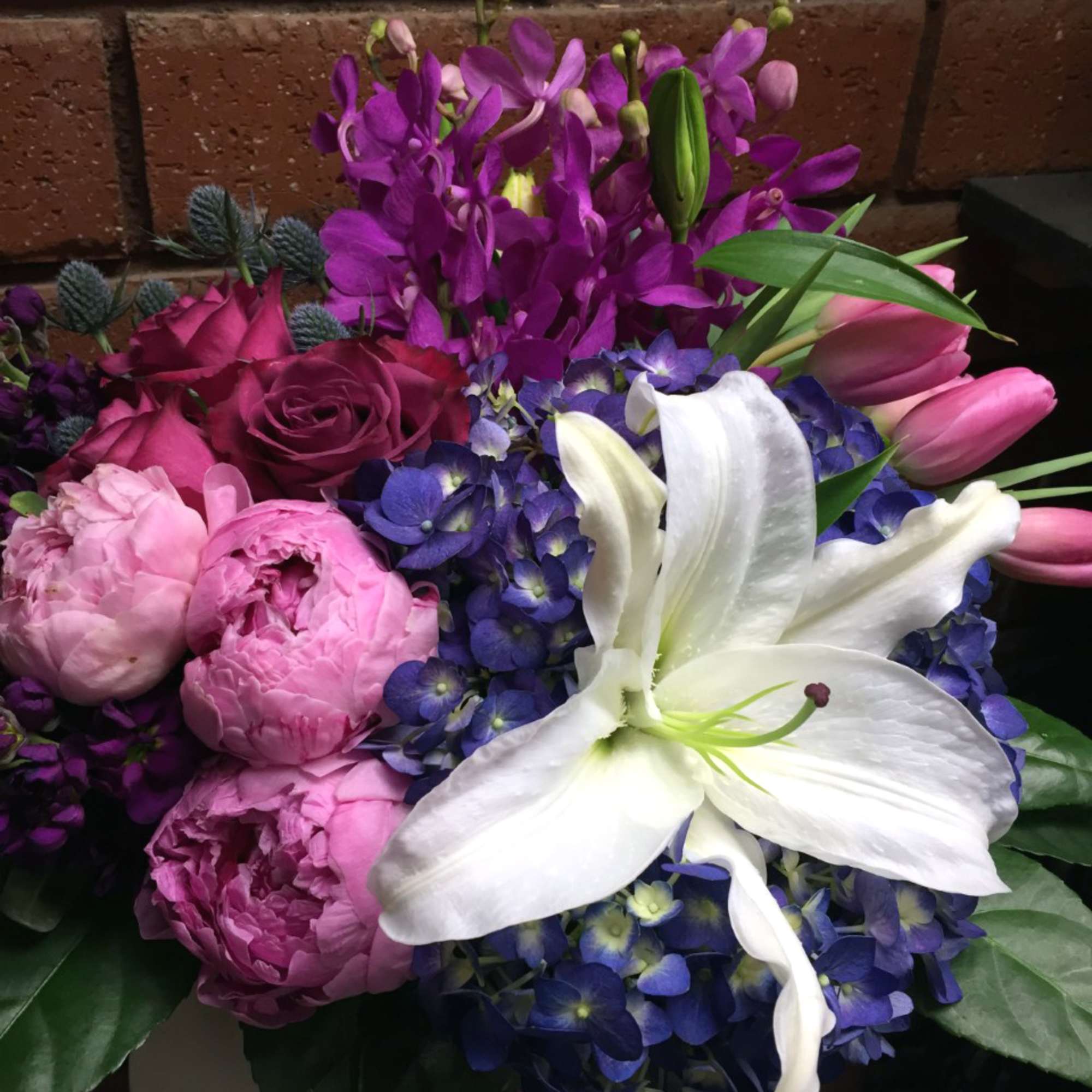Our Loveliness bouquet blooms with rich, bold blooms, making this a fresh