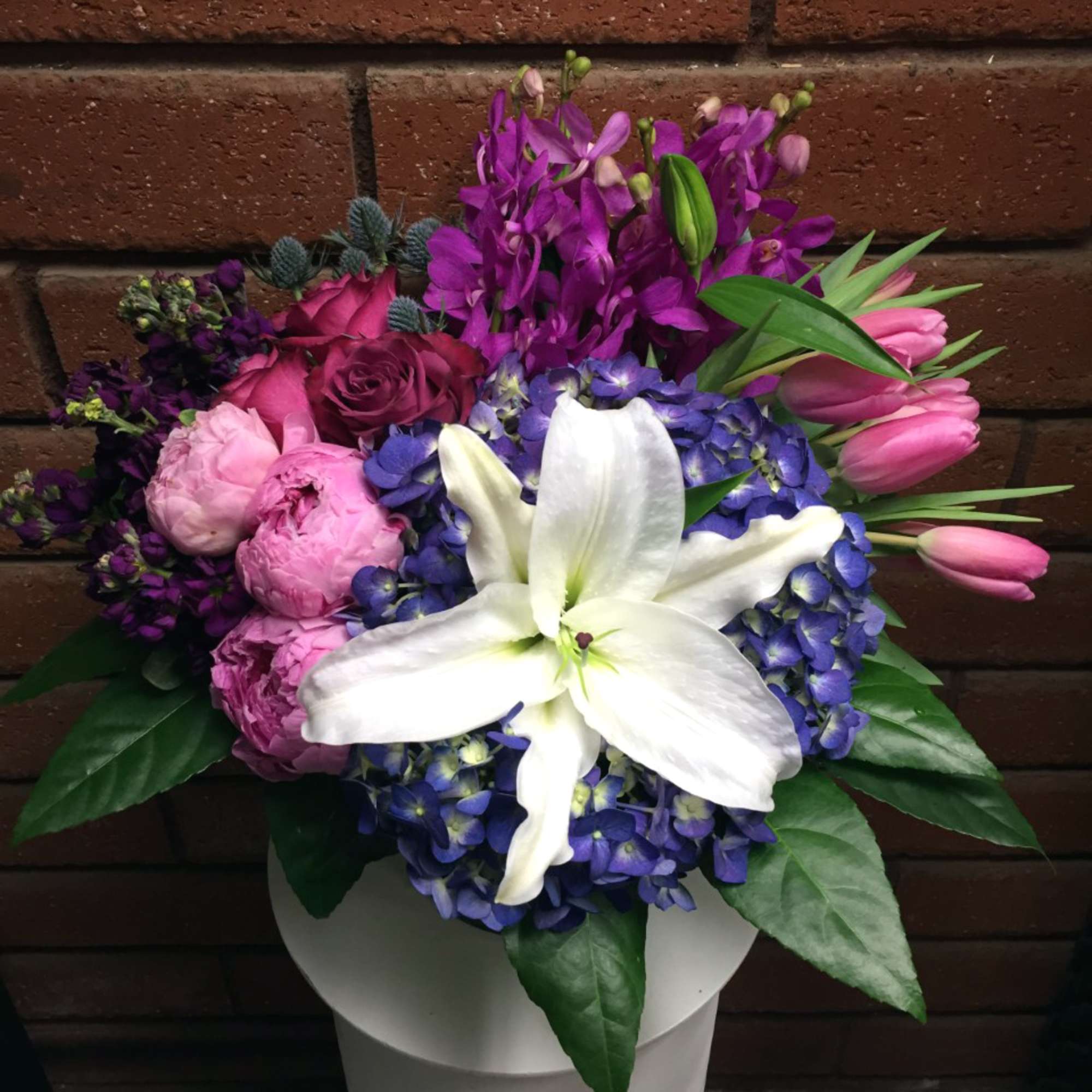 Our Loveliness bouquet blooms with rich, bold blooms, making this a fresh