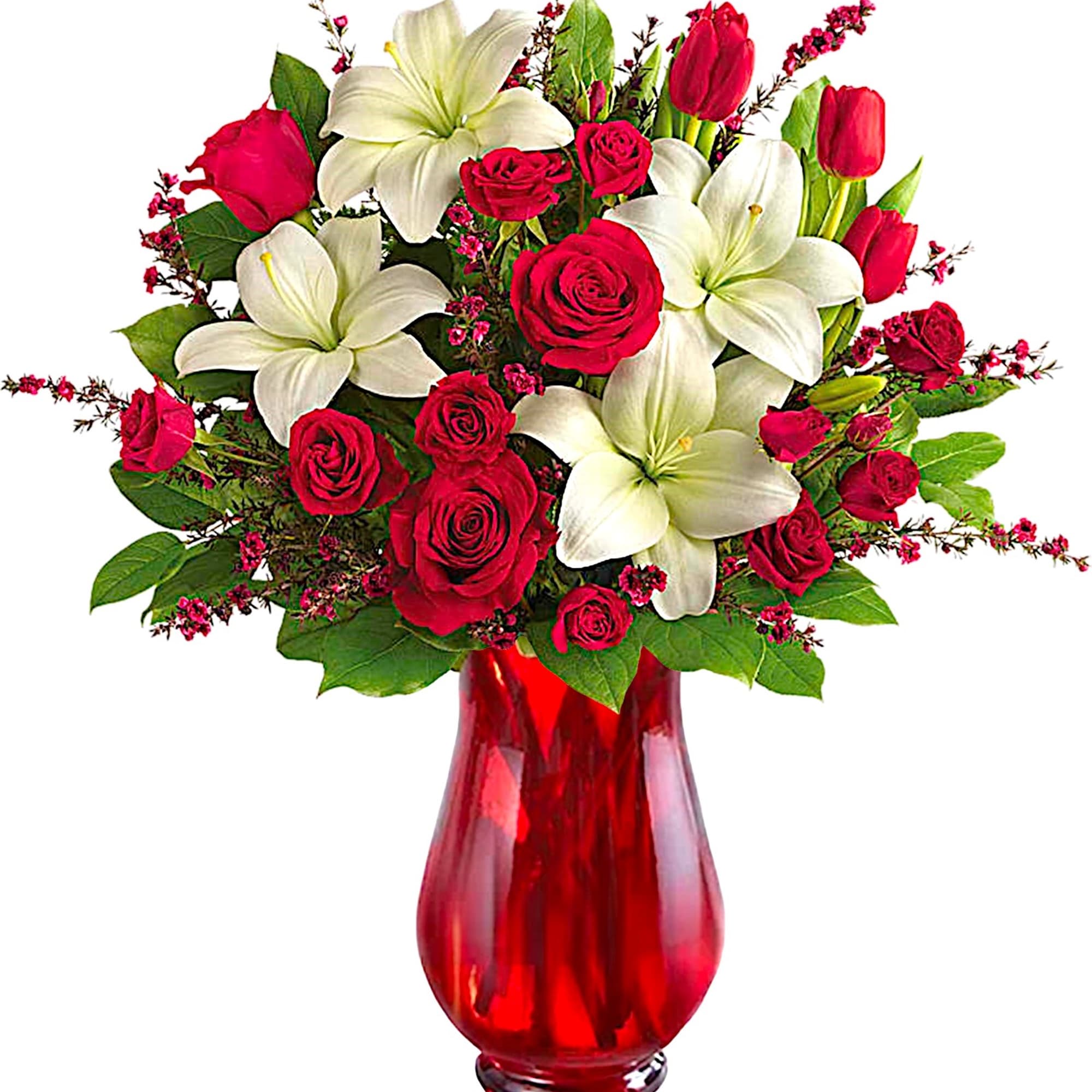 Perfectly romantic! Steal their heart any day with this majestic mix of