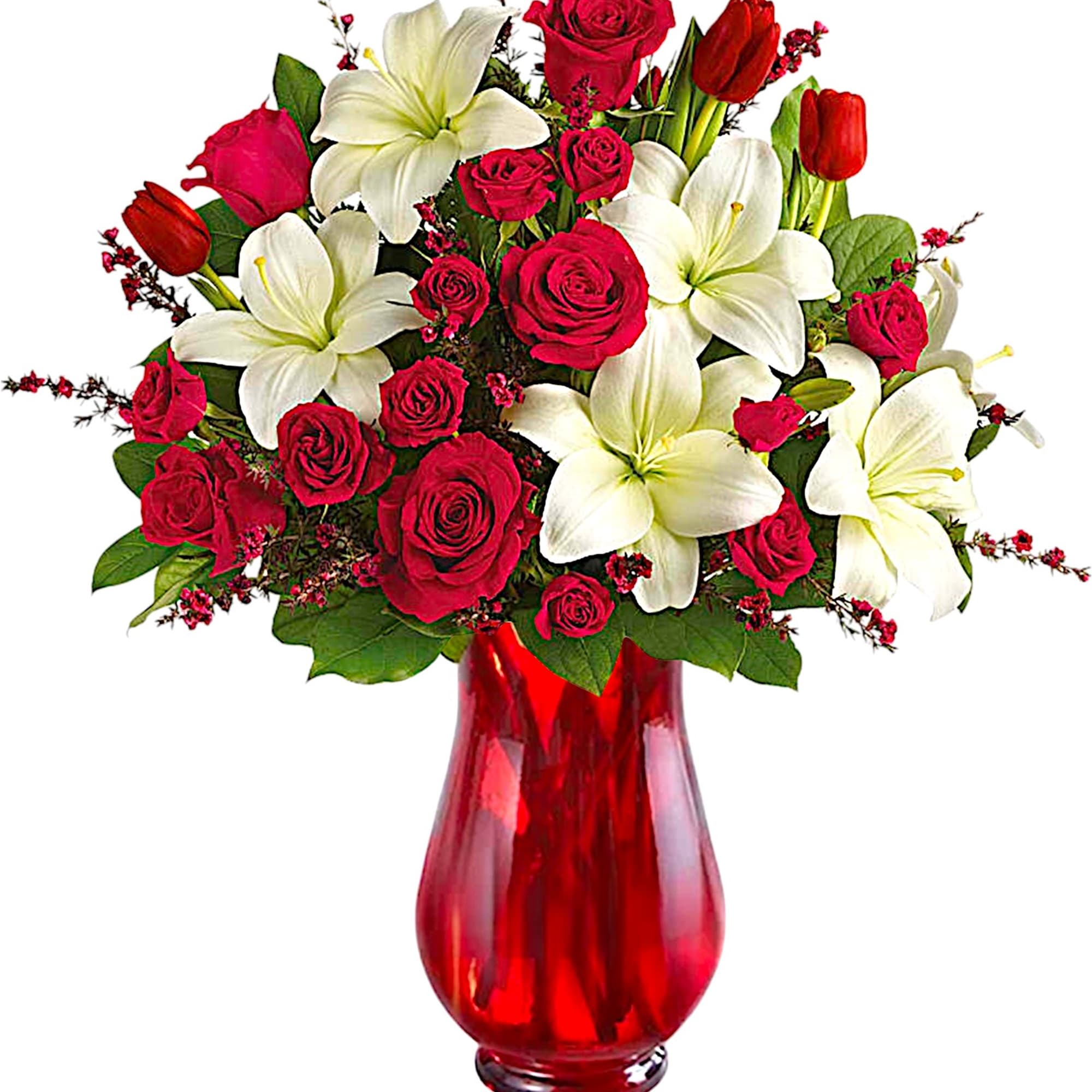 Perfectly romantic! Steal their heart any day with this majestic mix of