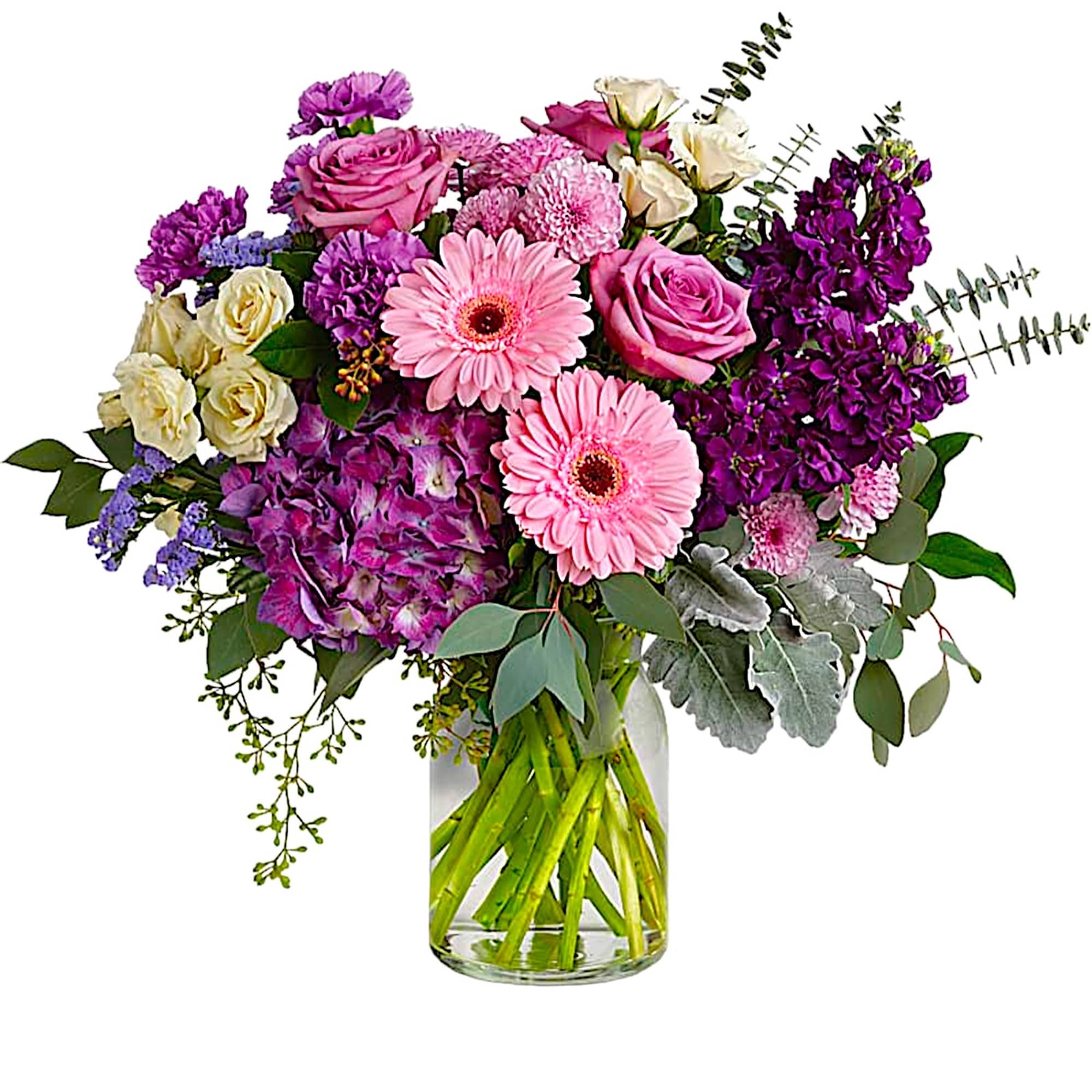 Bring beauty to any occasion with the deep purples and playful pinks