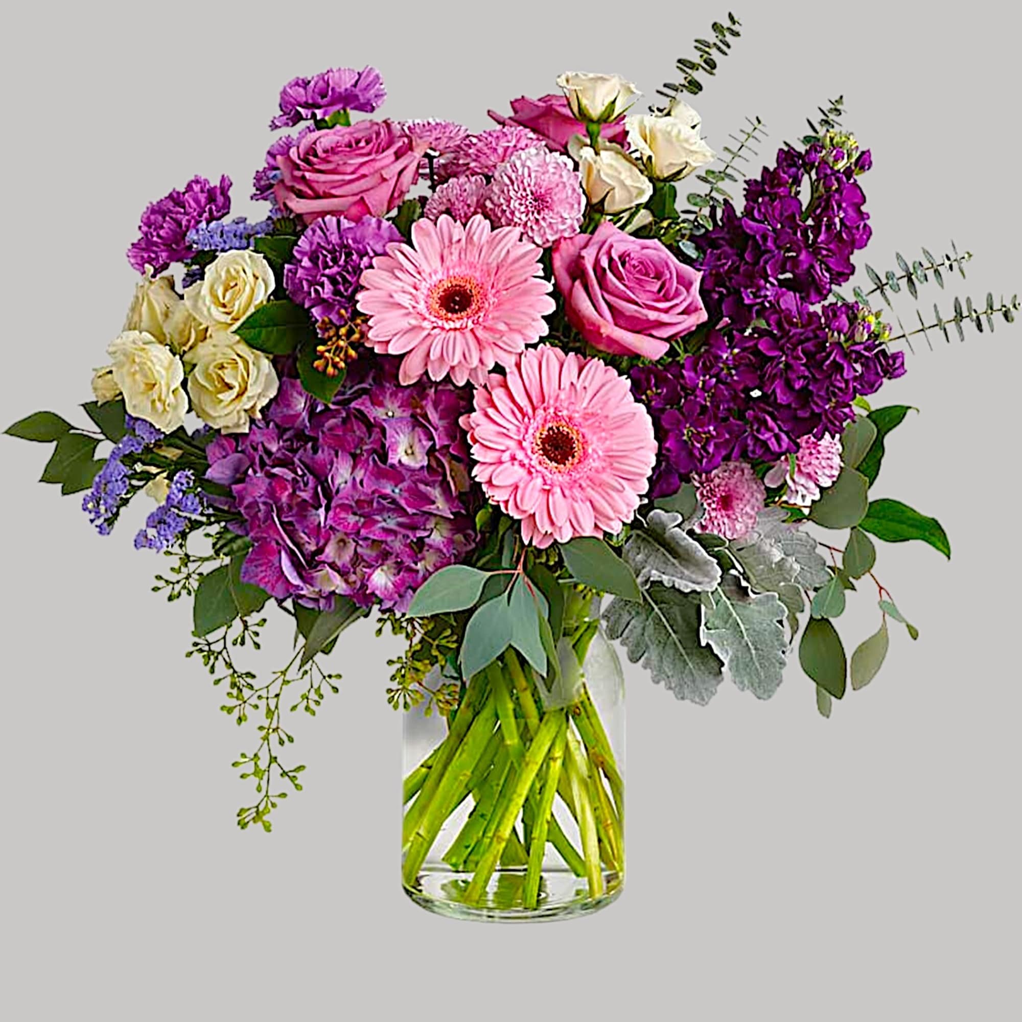 Bring beauty to any occasion with the deep purples and playful pinks