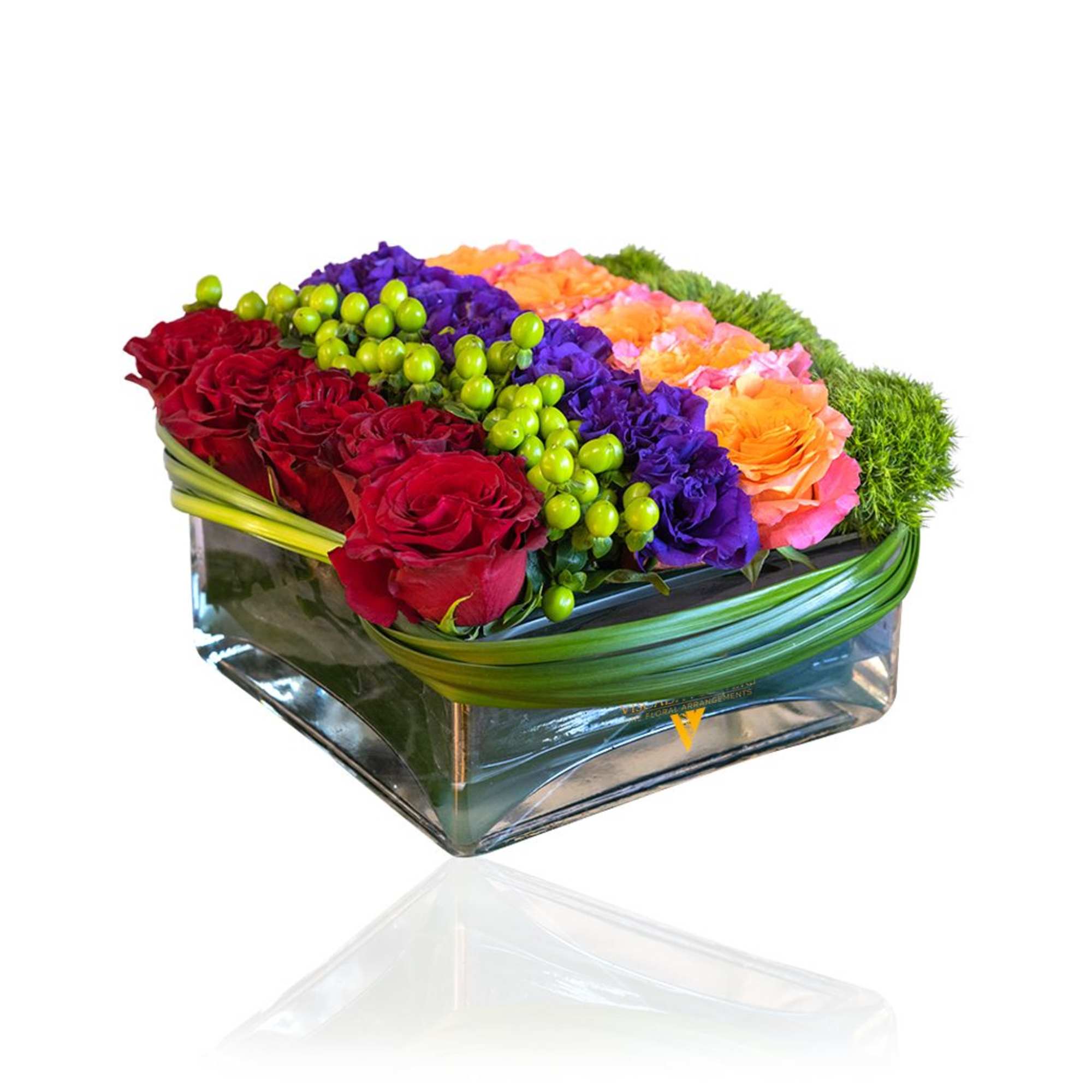 Celebrate the vibrancy of love with Rainbow Love, a stunning flower bouquet