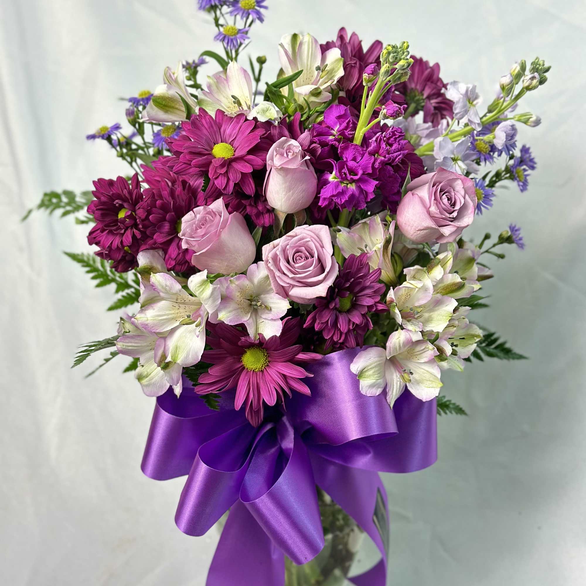 This bouquet is for those passionate about purple. An array  of