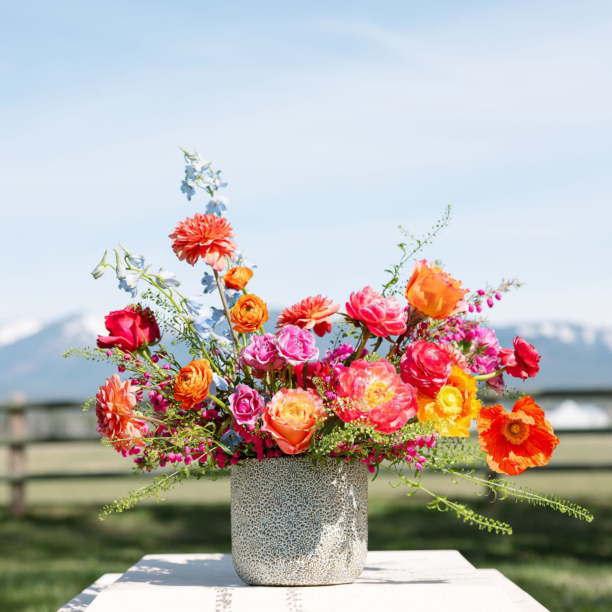 A great choice for a dramatic effect! Our colorful bouquets feature deep A great choice for a dramatic effect! Our colorful bouquets feature deep