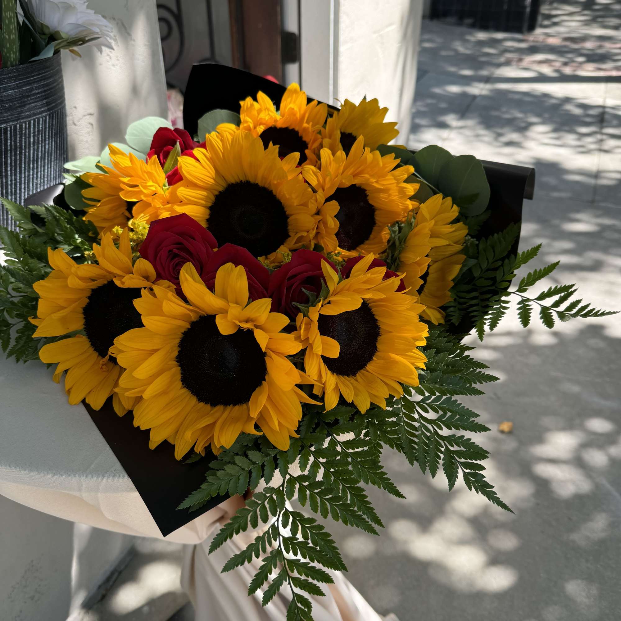 Lage sunflowers