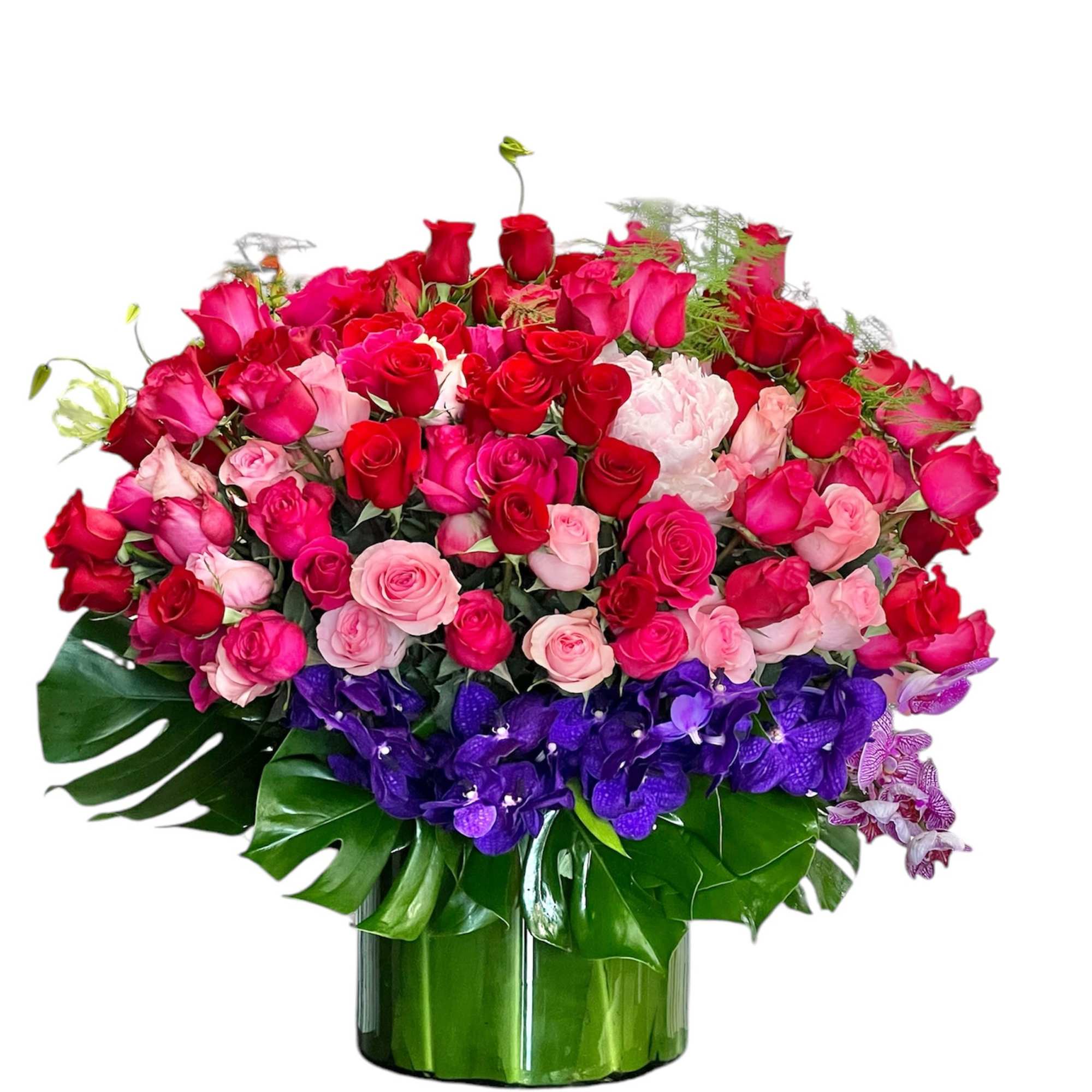 This beautiful garden arrangement has anemones, peonies, dahlias, roses!