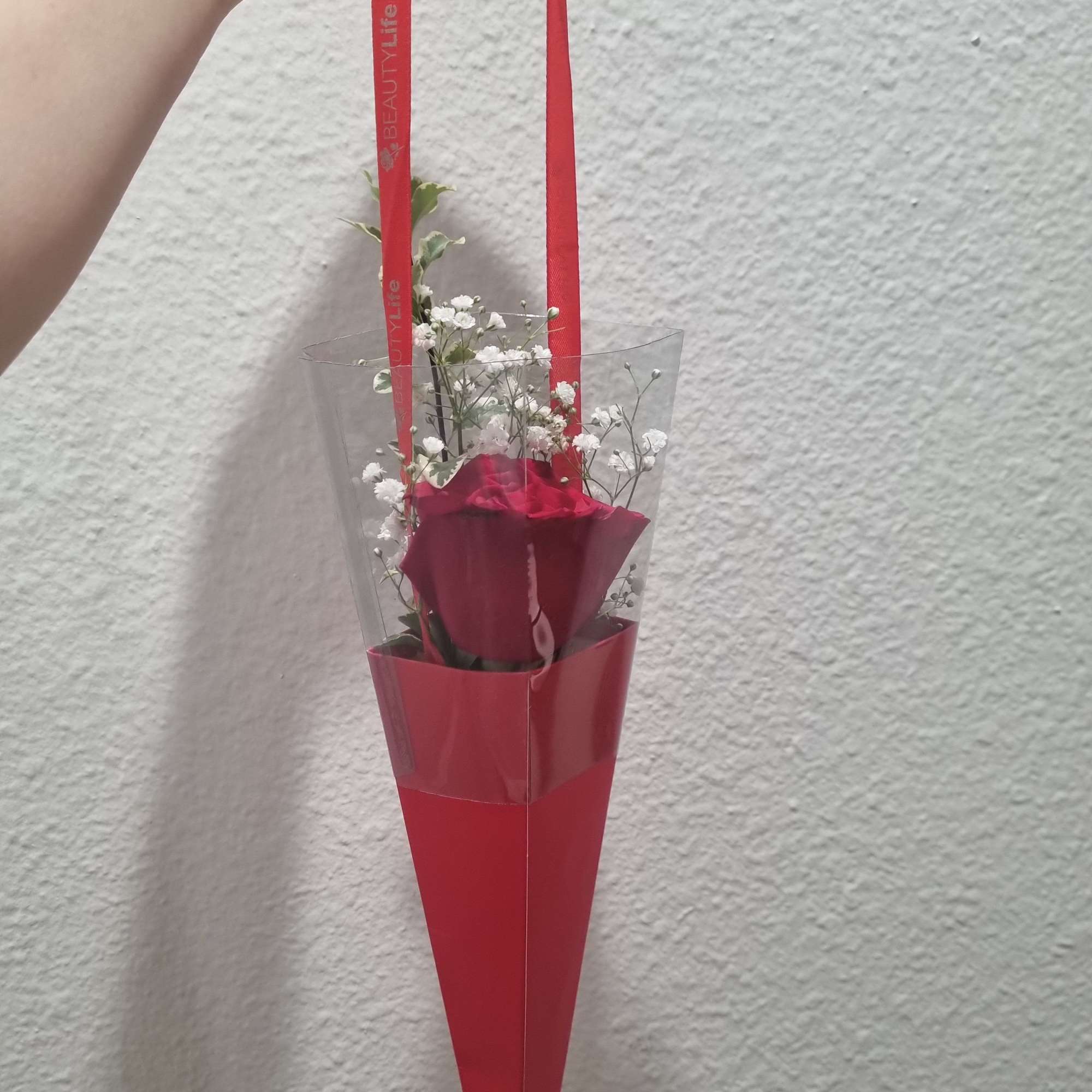 
A stem of a rose in a beautiful box is the perfect