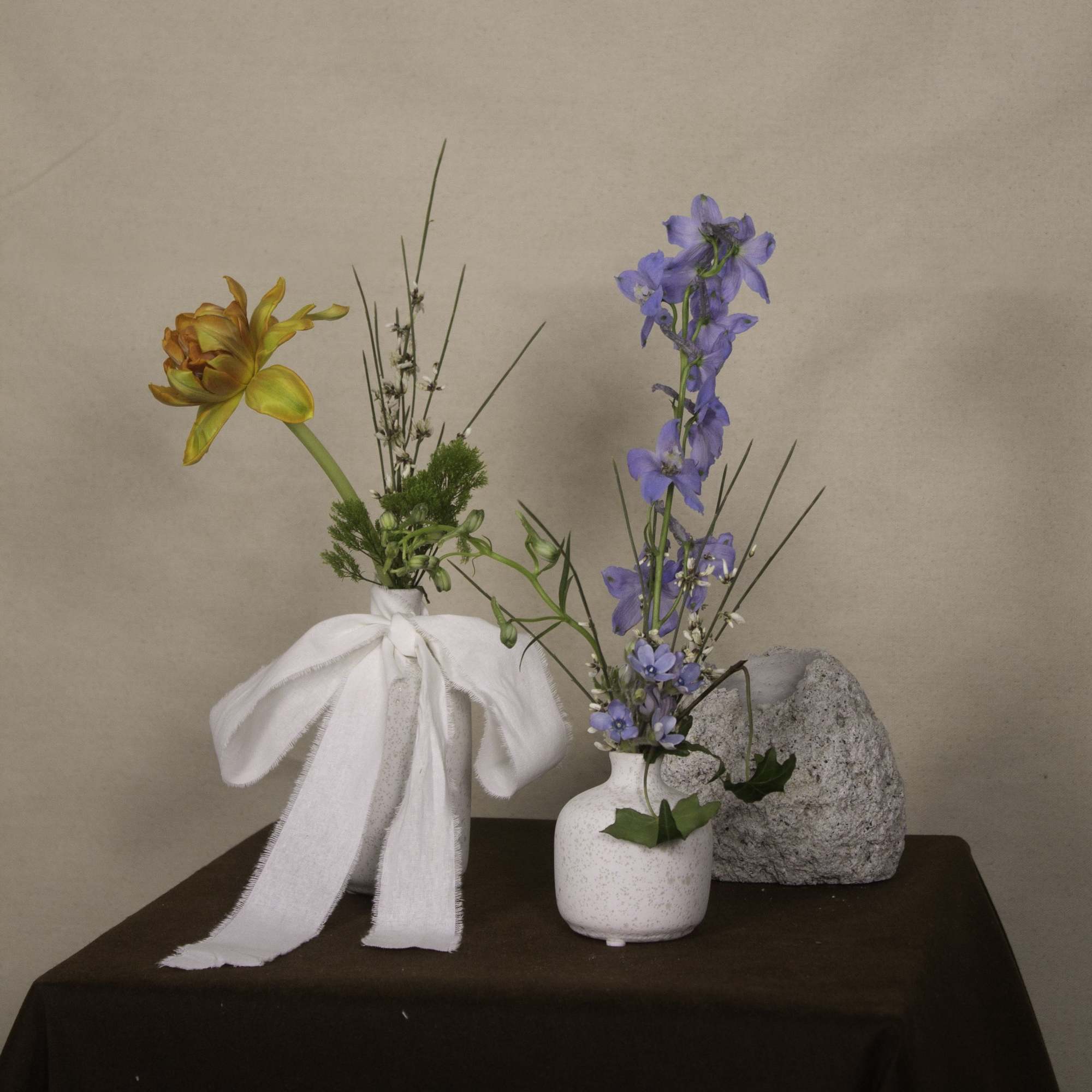 The &quot;Karaweik Twins&quot; is a set of two delicate bud vases inspired