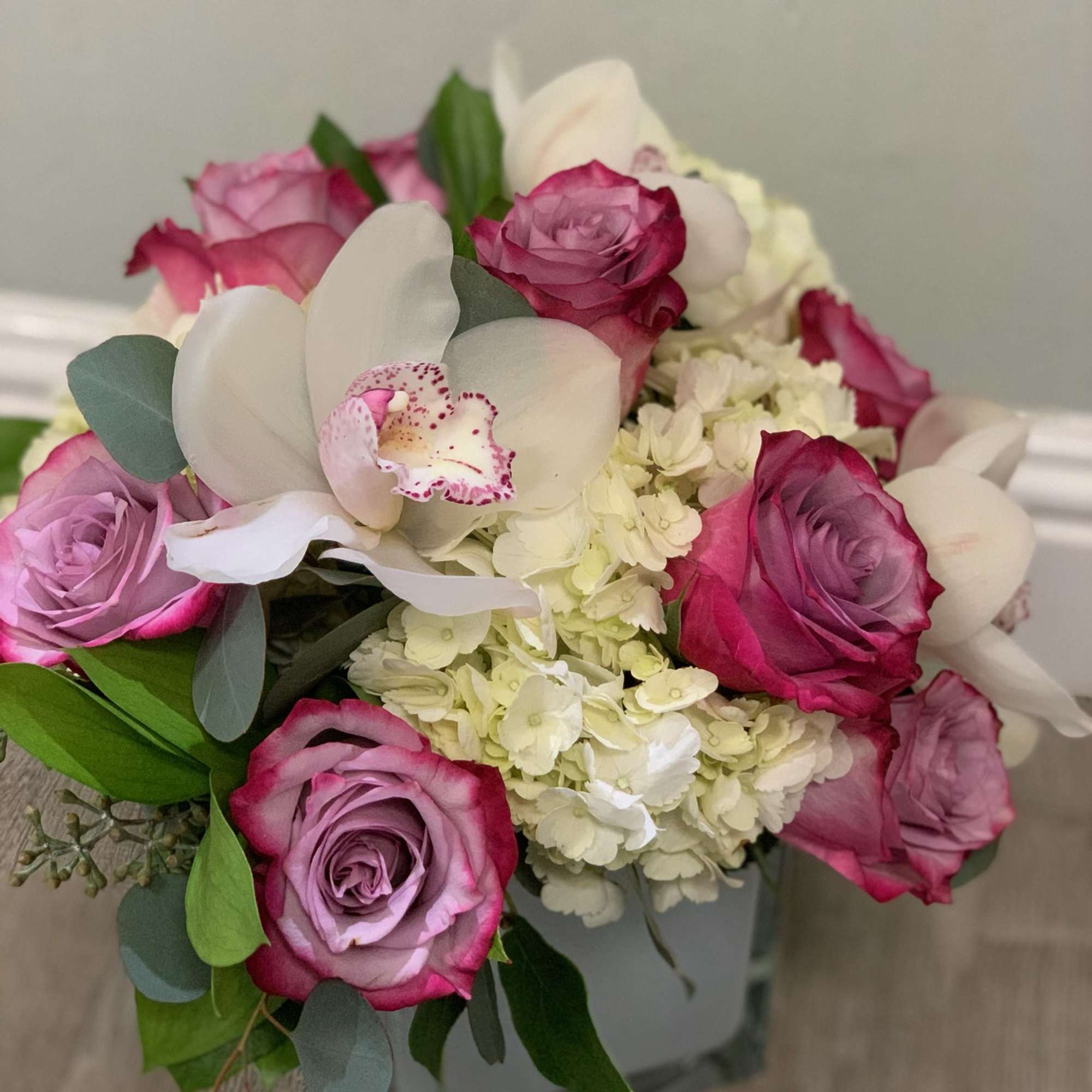 Our most popular arrangement! Pop of Lavender by BloomNation&trade; is the perfect