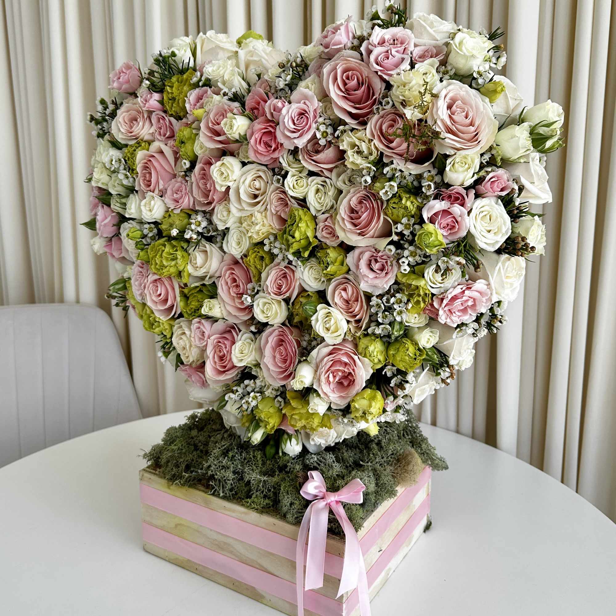 Embrace the language of flowers with our exquisite &quot;Eternal Love Blossom&quot; heart-shaped