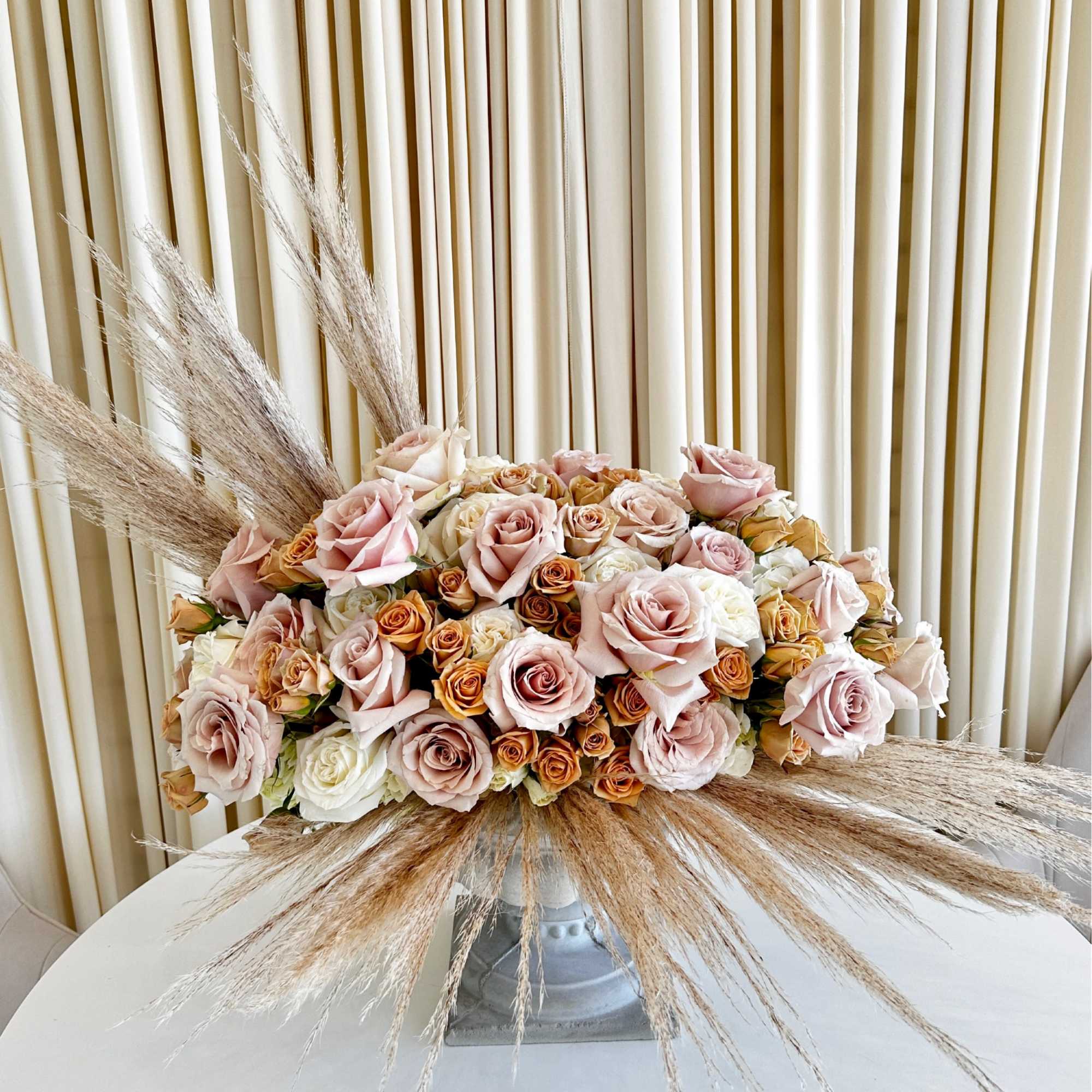 Introducing our exquisite &quot;Elegance in Bloom Pedestal Arrangement&quot; &ndash; a masterpiece of