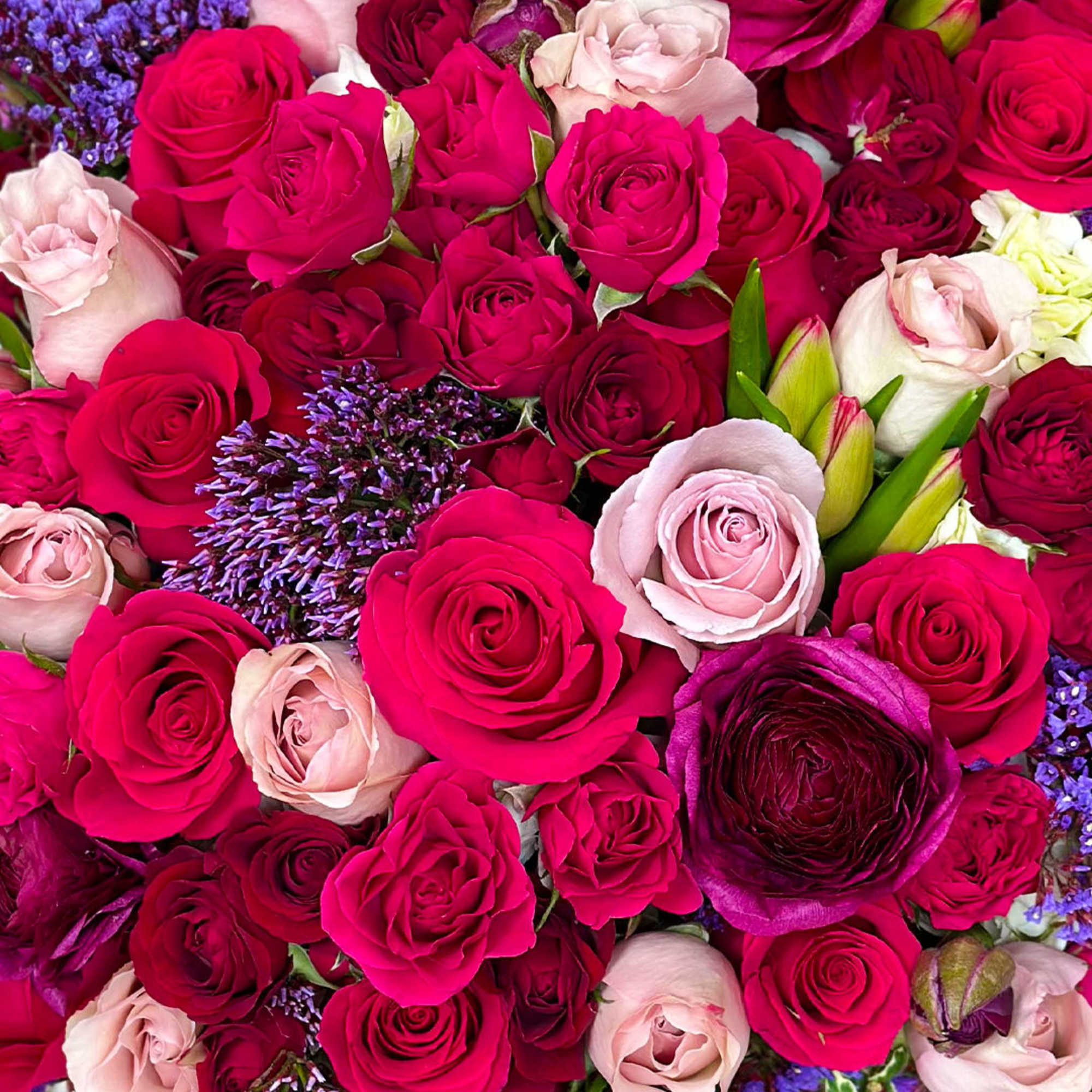 Unveil the enchantment of our &quot;Enchanted Velvet&quot; floral arrangement, presented in a