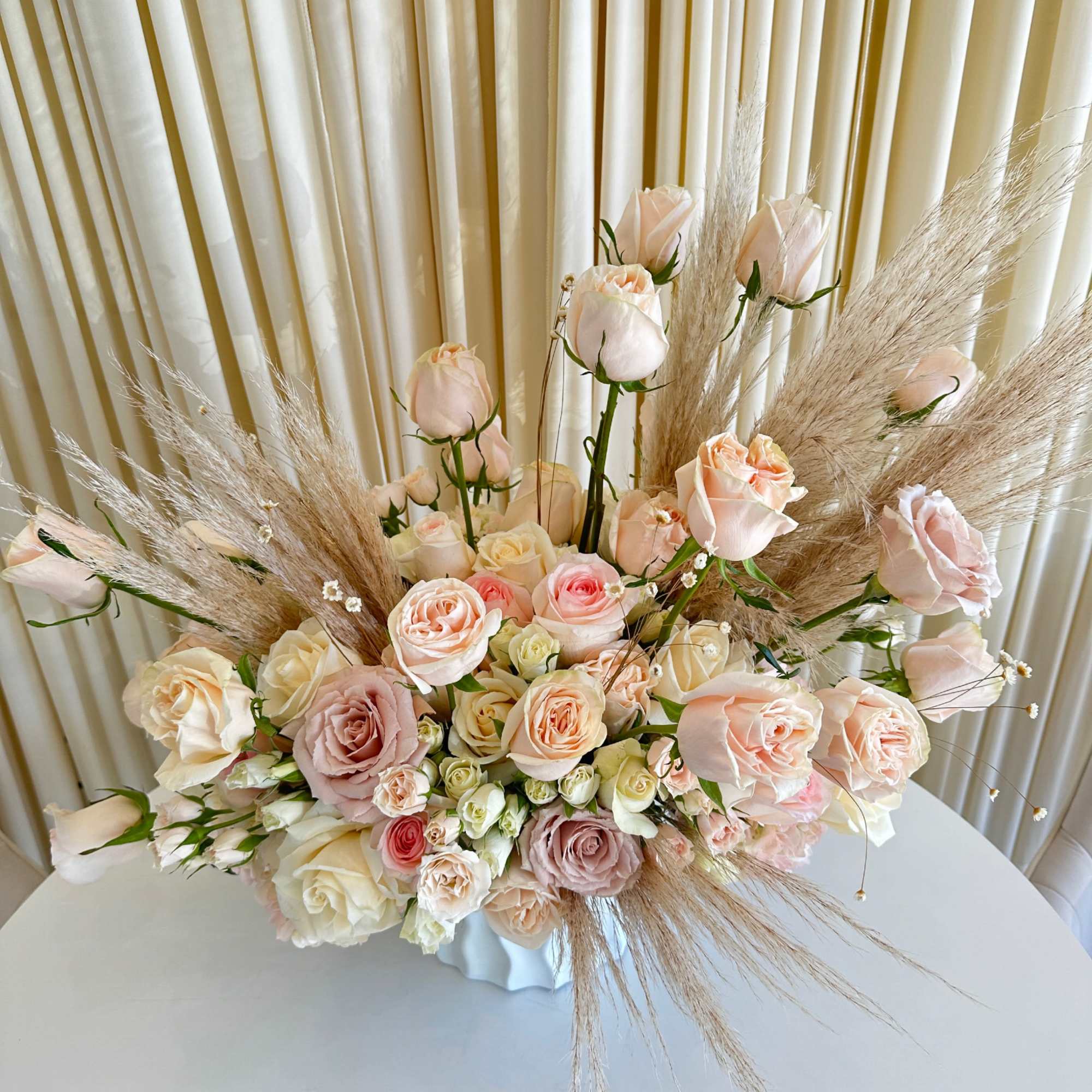 Introducing our &quot;Neutral Harmony&quot; &ndash; a floral masterpiece that effortlessly marries the