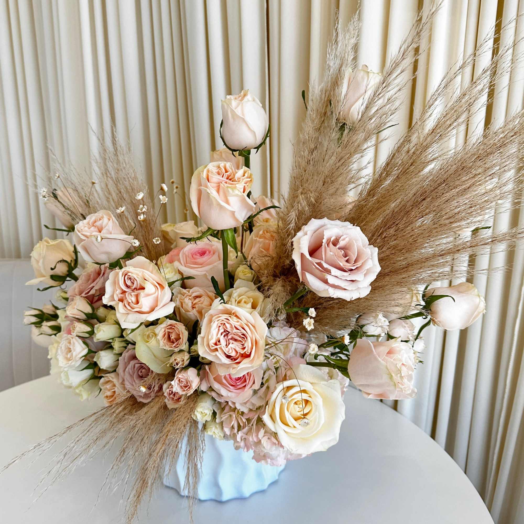 Introducing our &quot;Neutral Harmony&quot; &ndash; a floral masterpiece that effortlessly marries the