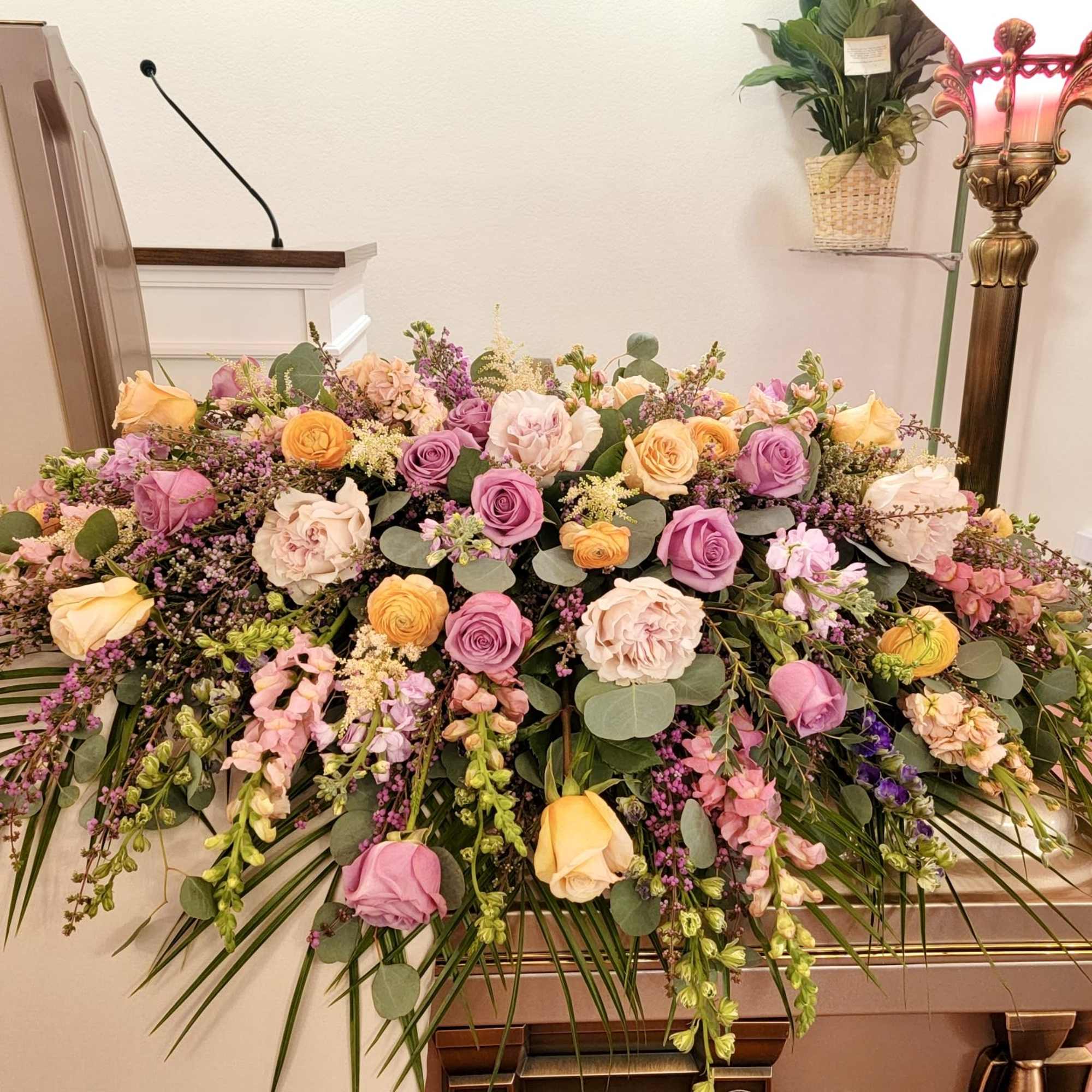 Pastel collection of roses, waxflower, carnations , larkspur, stock, ranunculus  Pastel collection of roses, waxflower, carnations , larkspur, stock, ranunculus