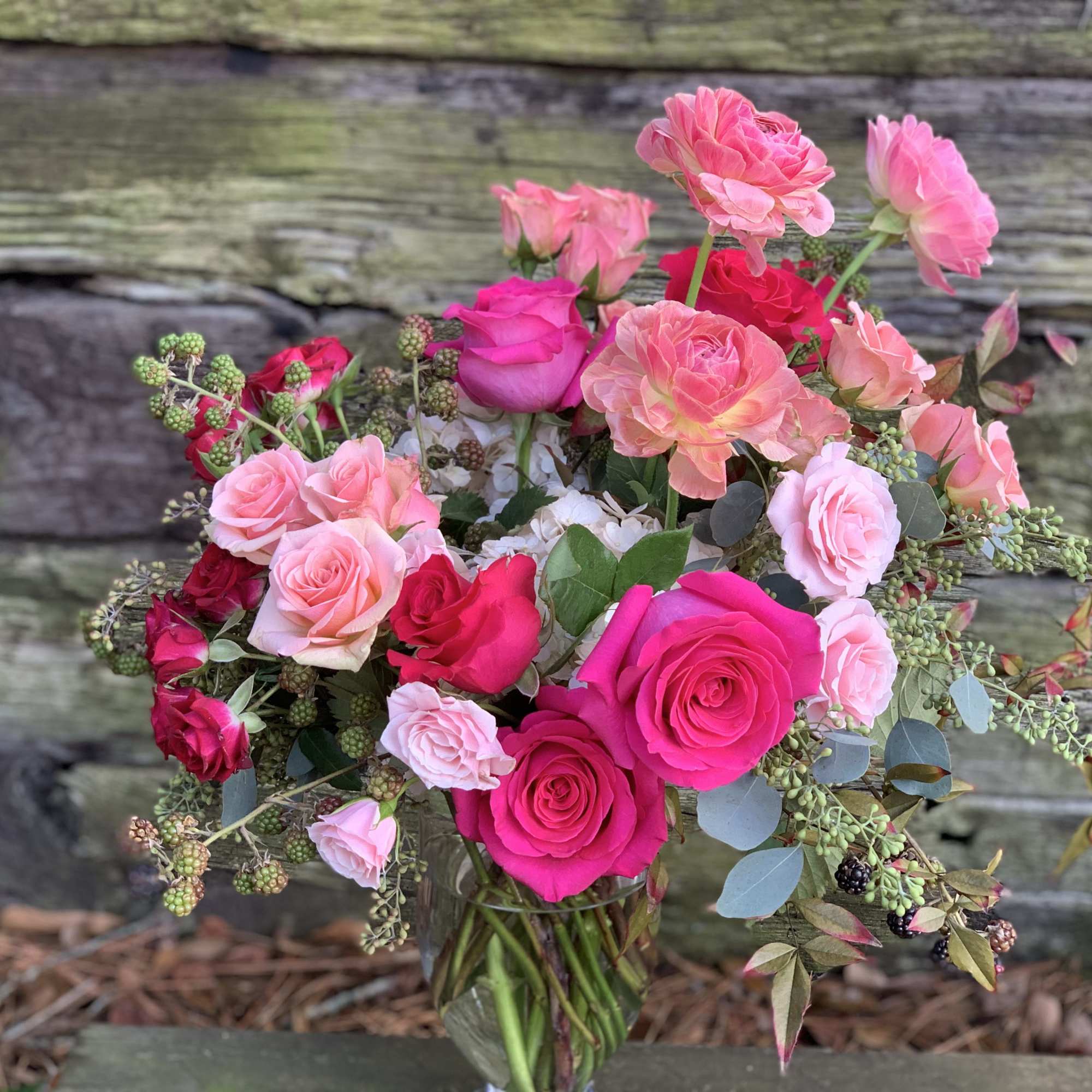 Say it Loud!  This lusciously romantic vase filled with beautiful, supple