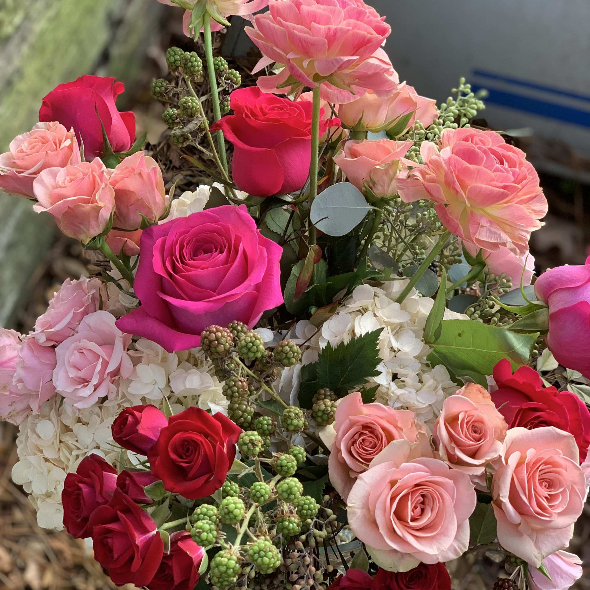 Say it Loud!  This lusciously romantic vase filled with beautiful, supple