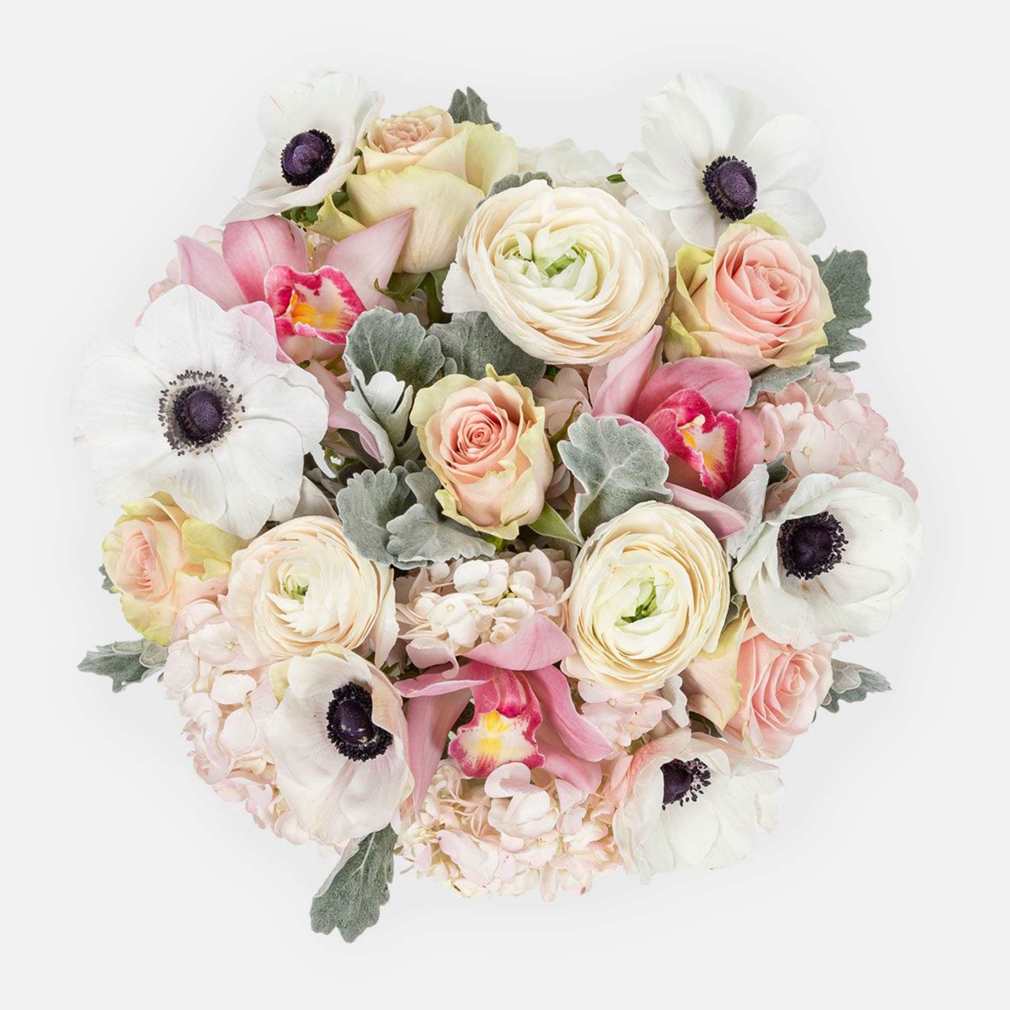 [ Height: 11&quot; - 12&quot; | Diameter: 13&quot; - 14&quot; ]
Pink hydrangeas