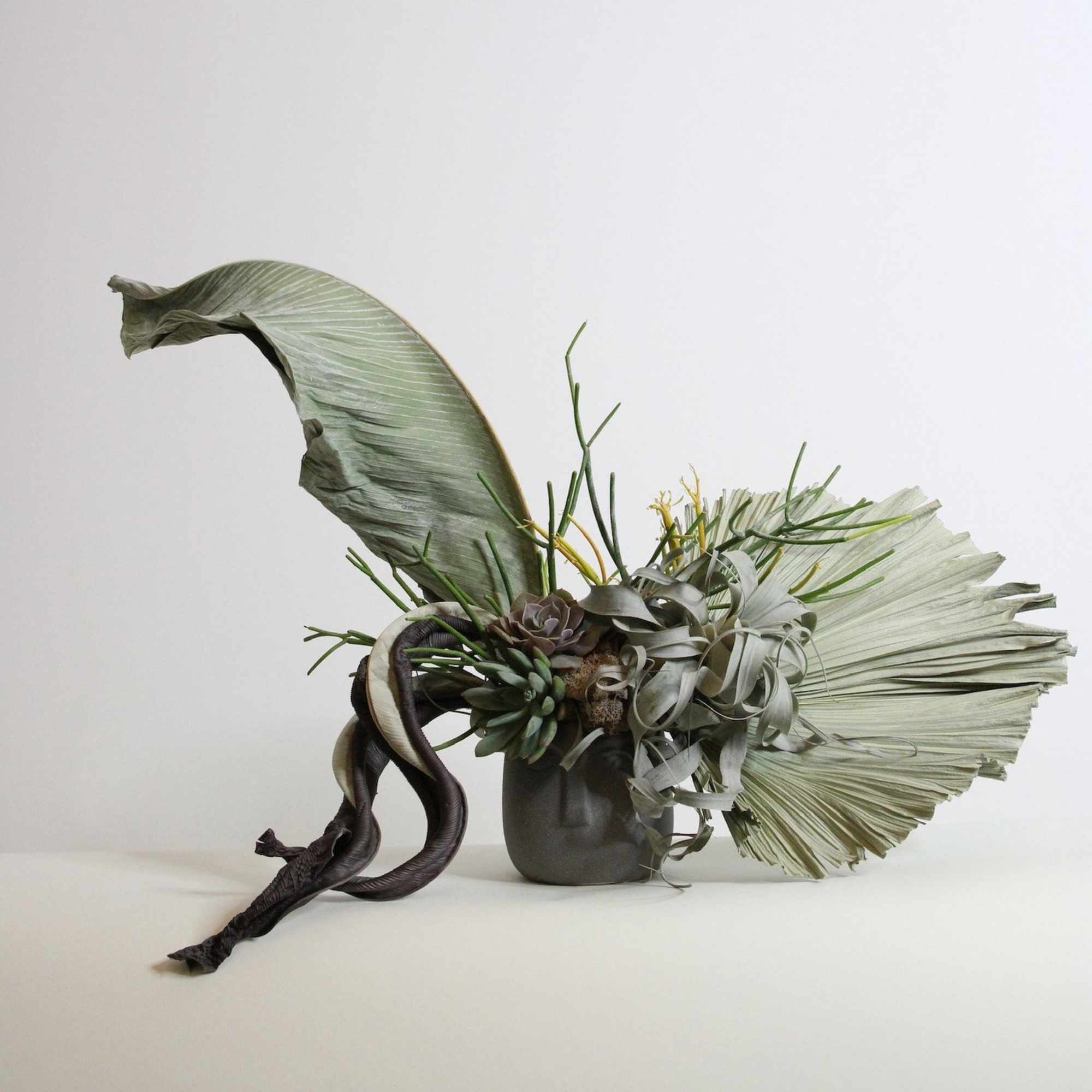 - &quot;Grounded&quot; embodies tranquility and natural elegance
- Lush green arrangement of leaves