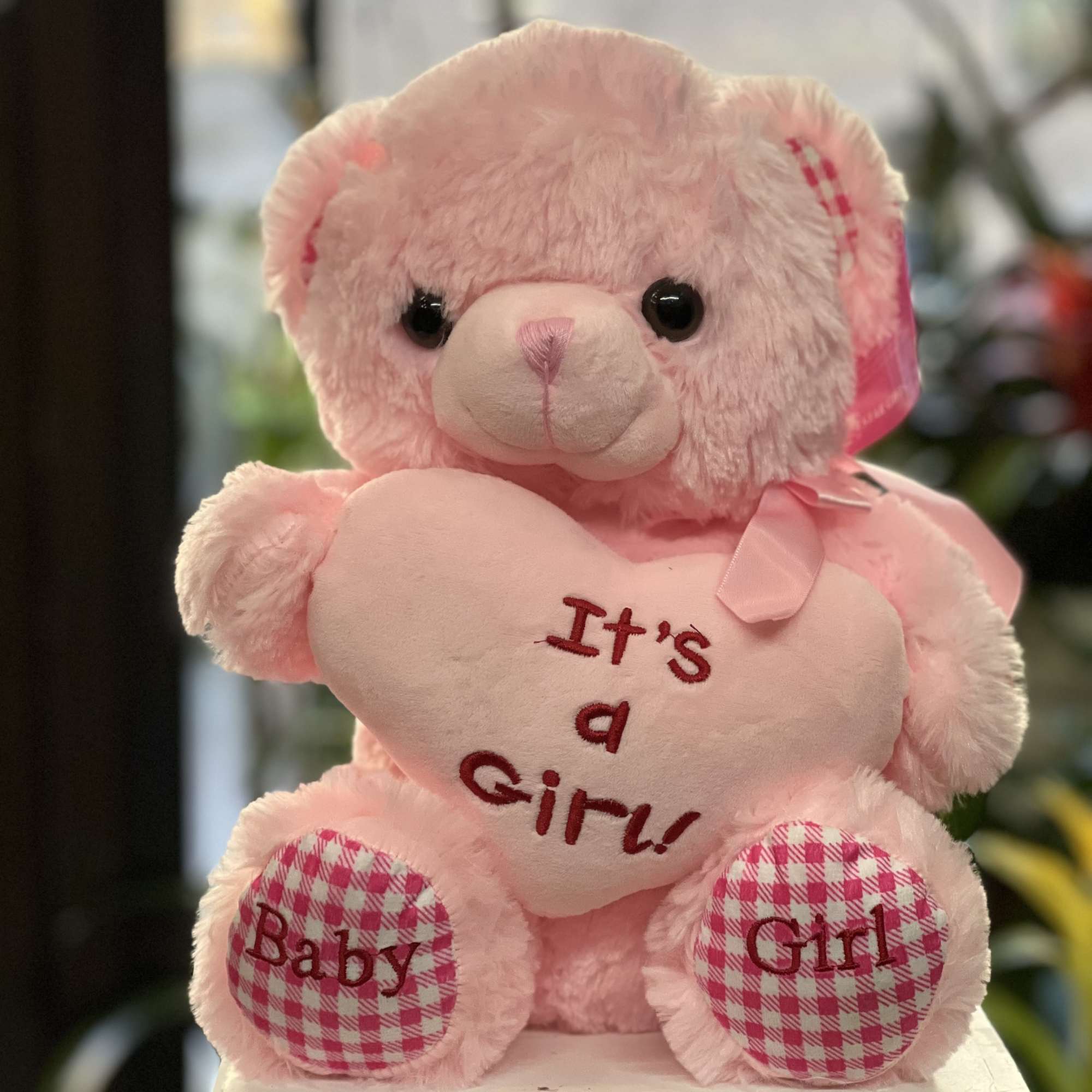 This cute and fluffy bear is prefect for the arrival of a