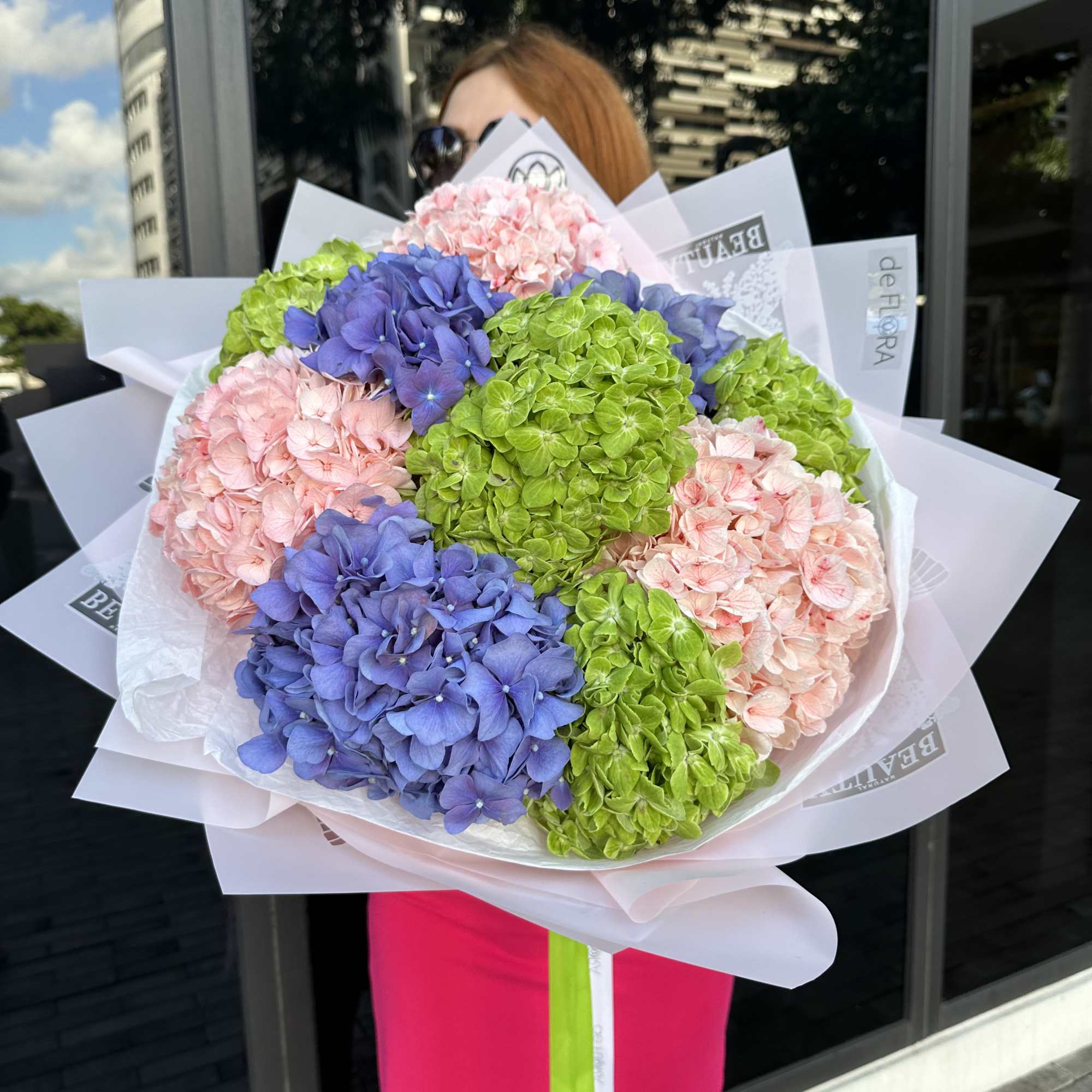 Bright bouquet of hydrangeas  Bright bouquet of hydrangeas