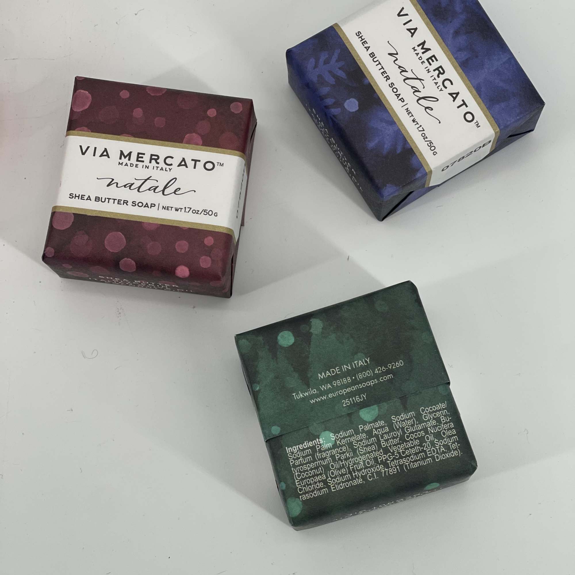 A soap is made in Italy, fragrance is a great addition to