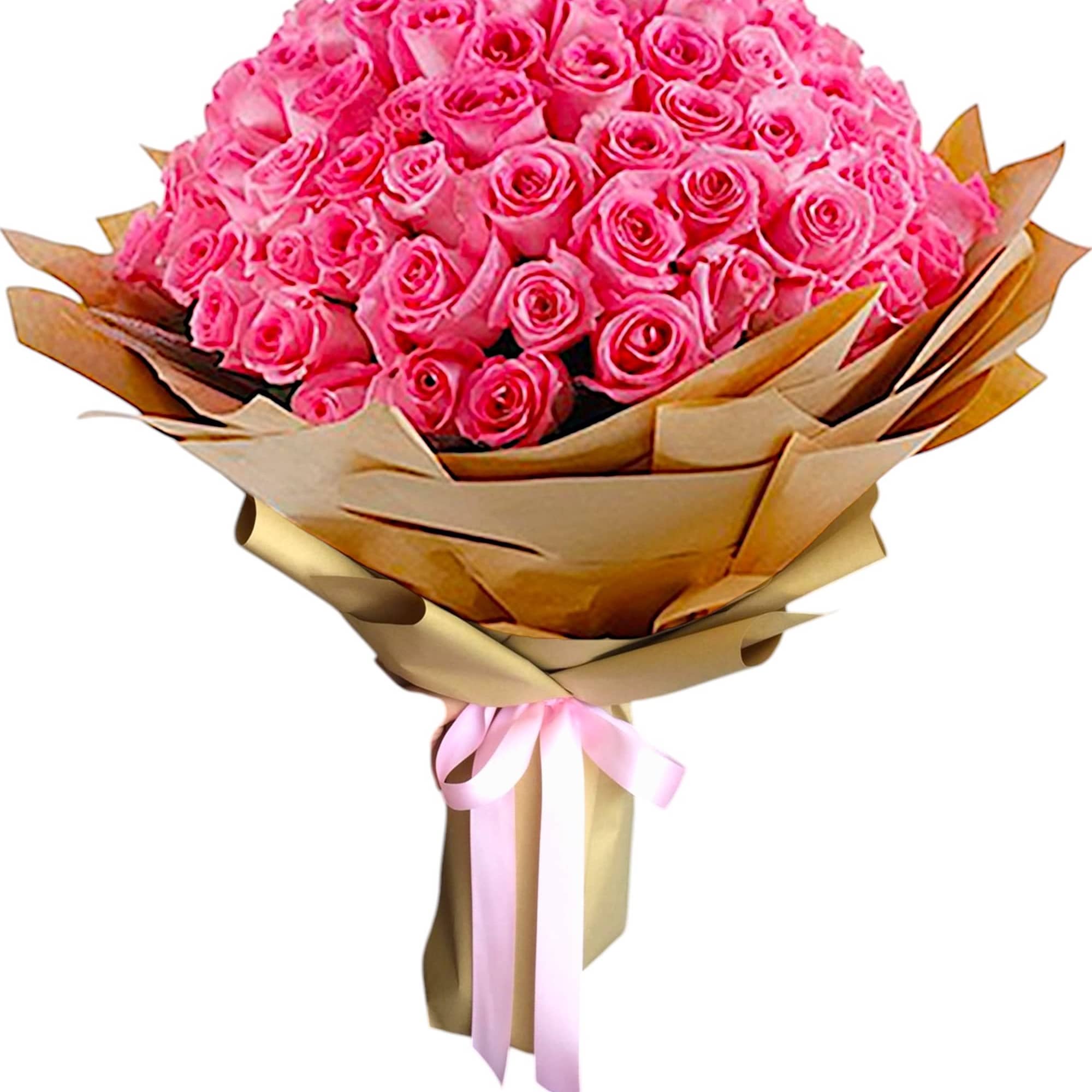 Surprise them with this beautiful bouquet of pink roses to show your