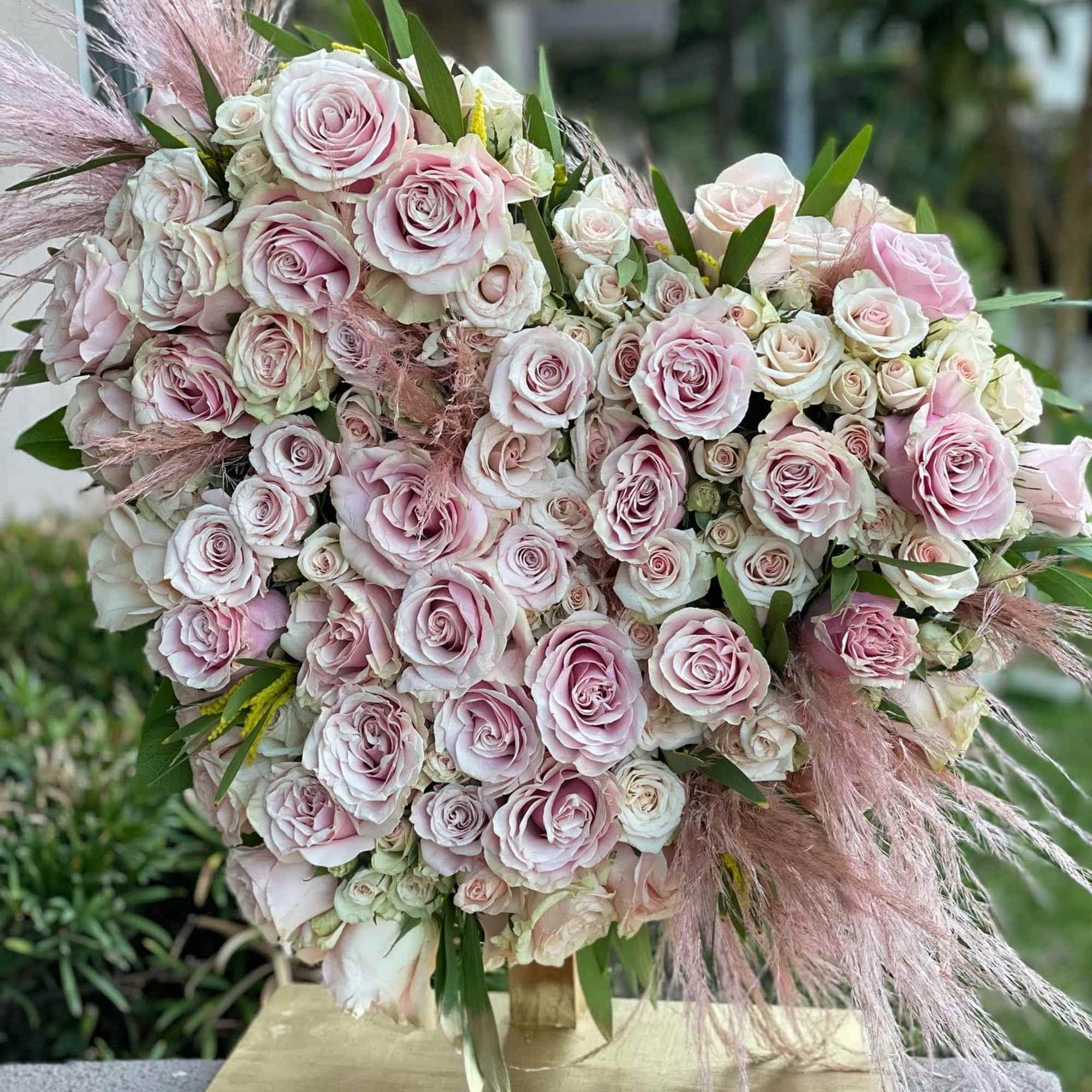 This artfully constructed heart sculpture is magnificent in size and breathtaking to