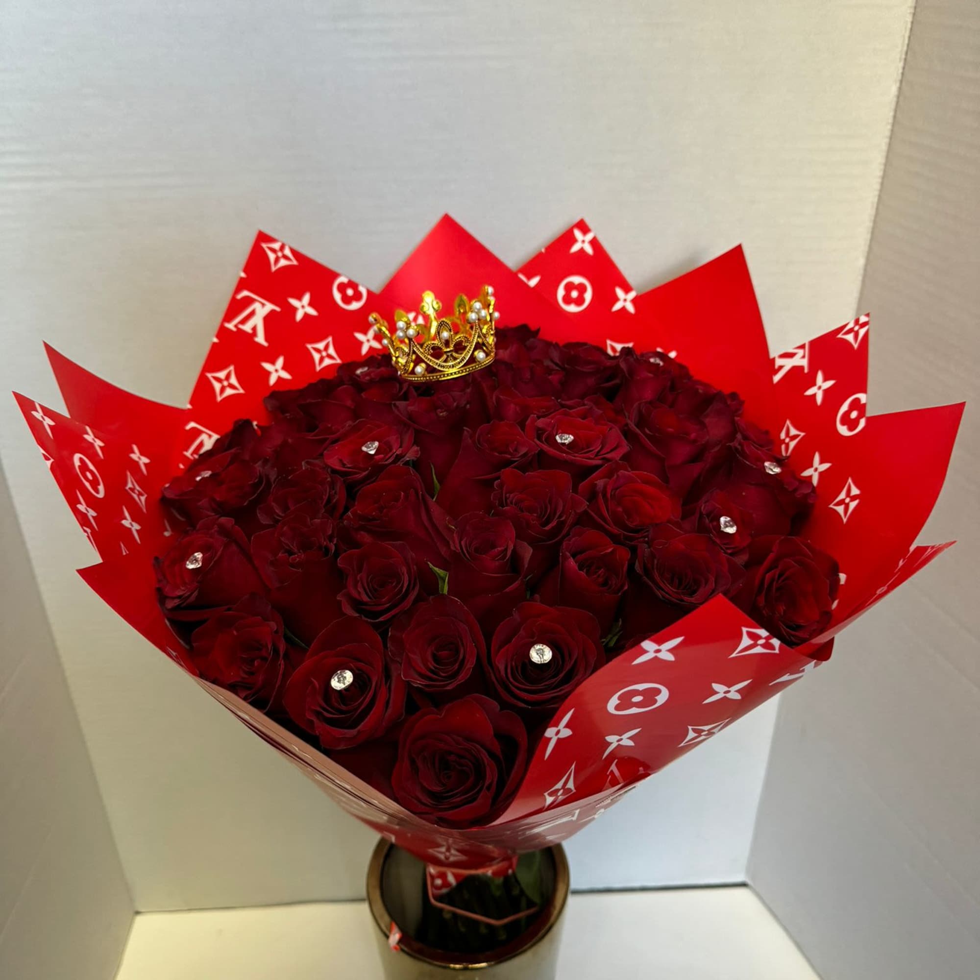 Celebrate love and passion with our stunning bouquet of 50 fresh red