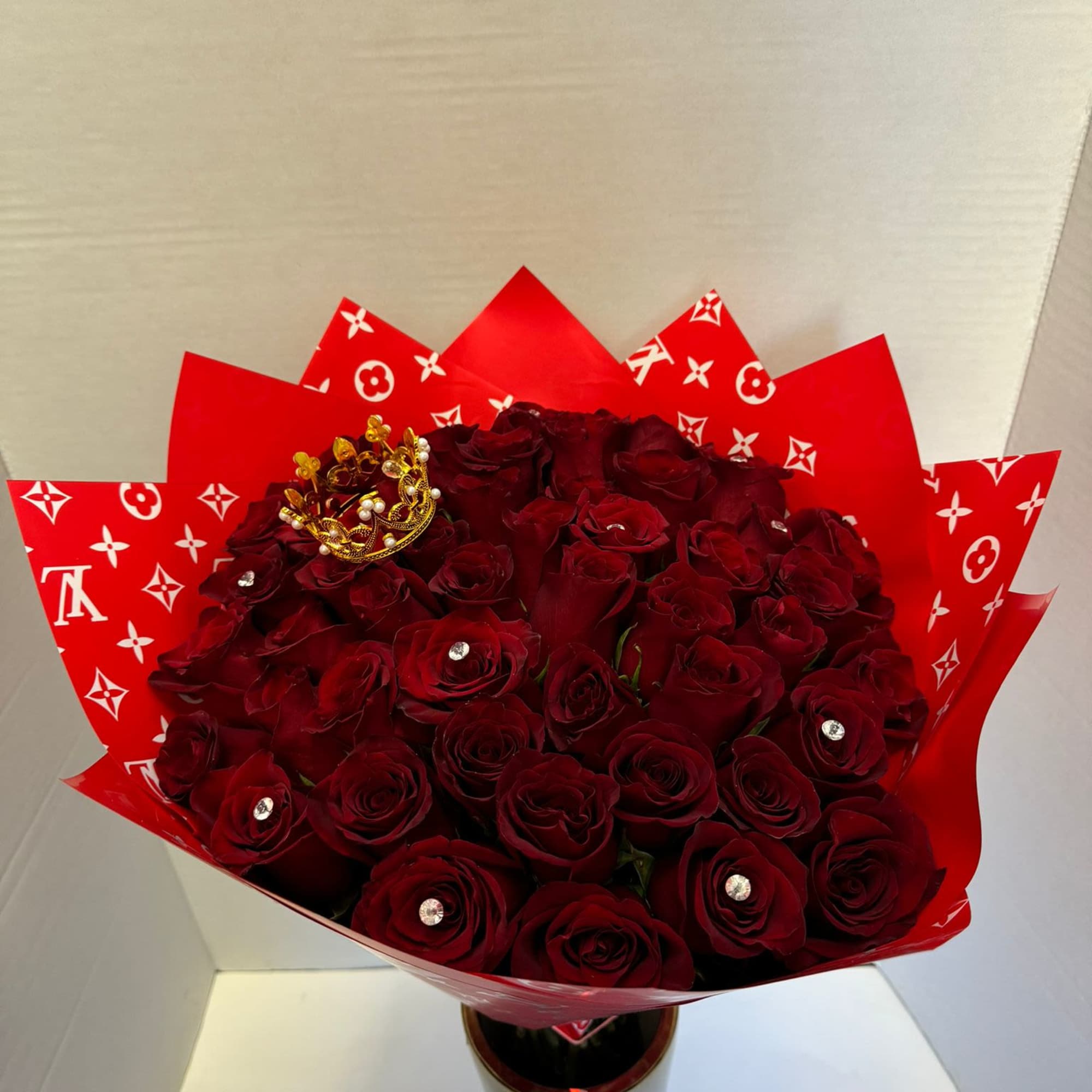 Celebrate love and passion with our stunning bouquet of 50 fresh red