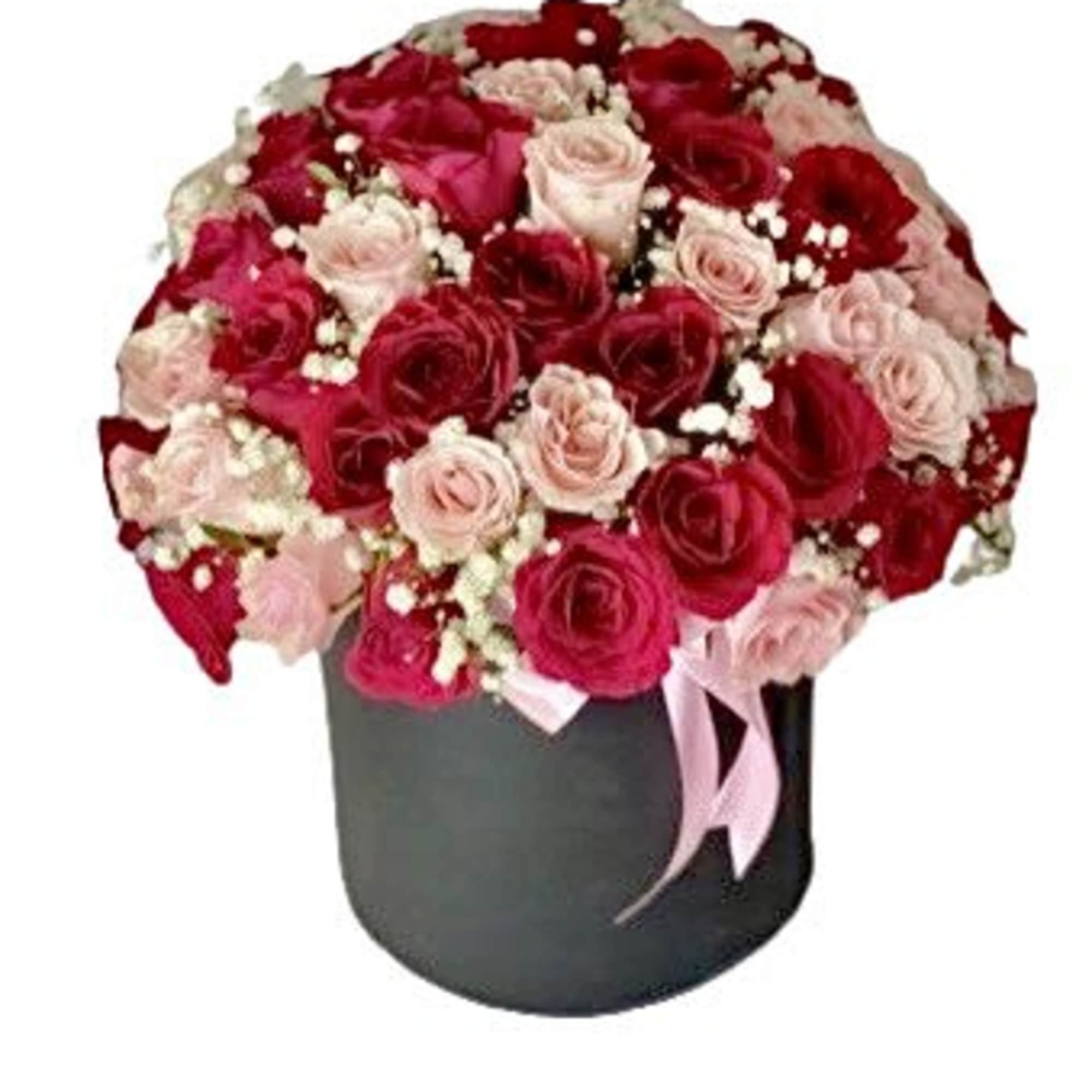 Premium light pink roses in our signature box is a great gift