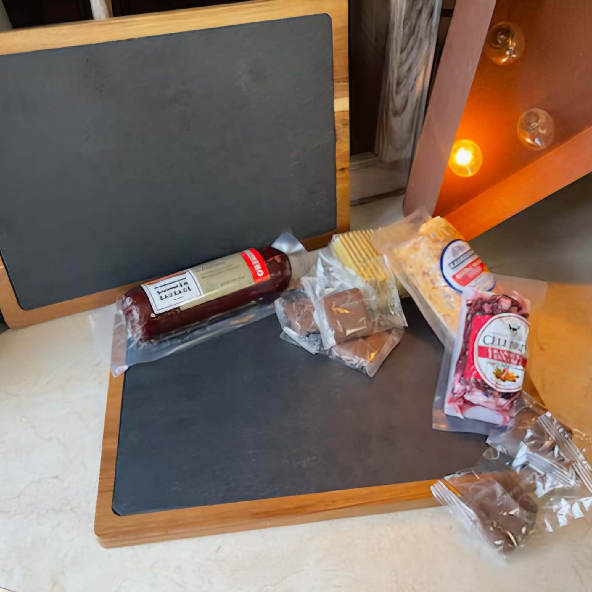Send a unique gift with an engravable slate and back side is Send a unique gift with an engravable slate and back side is