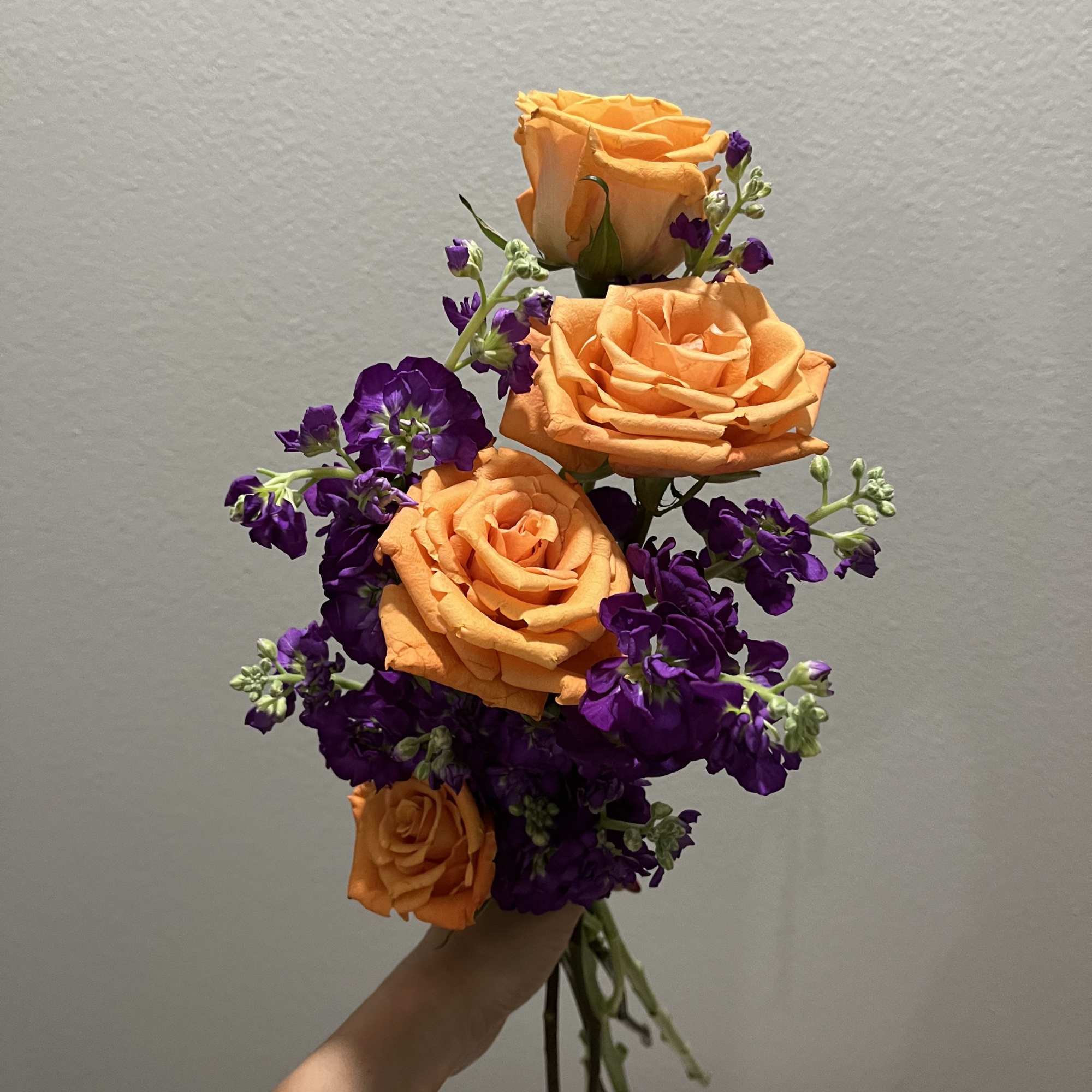 This bouquet symbolizes grace, sophistication, romance, and harmony. The bouquet can be