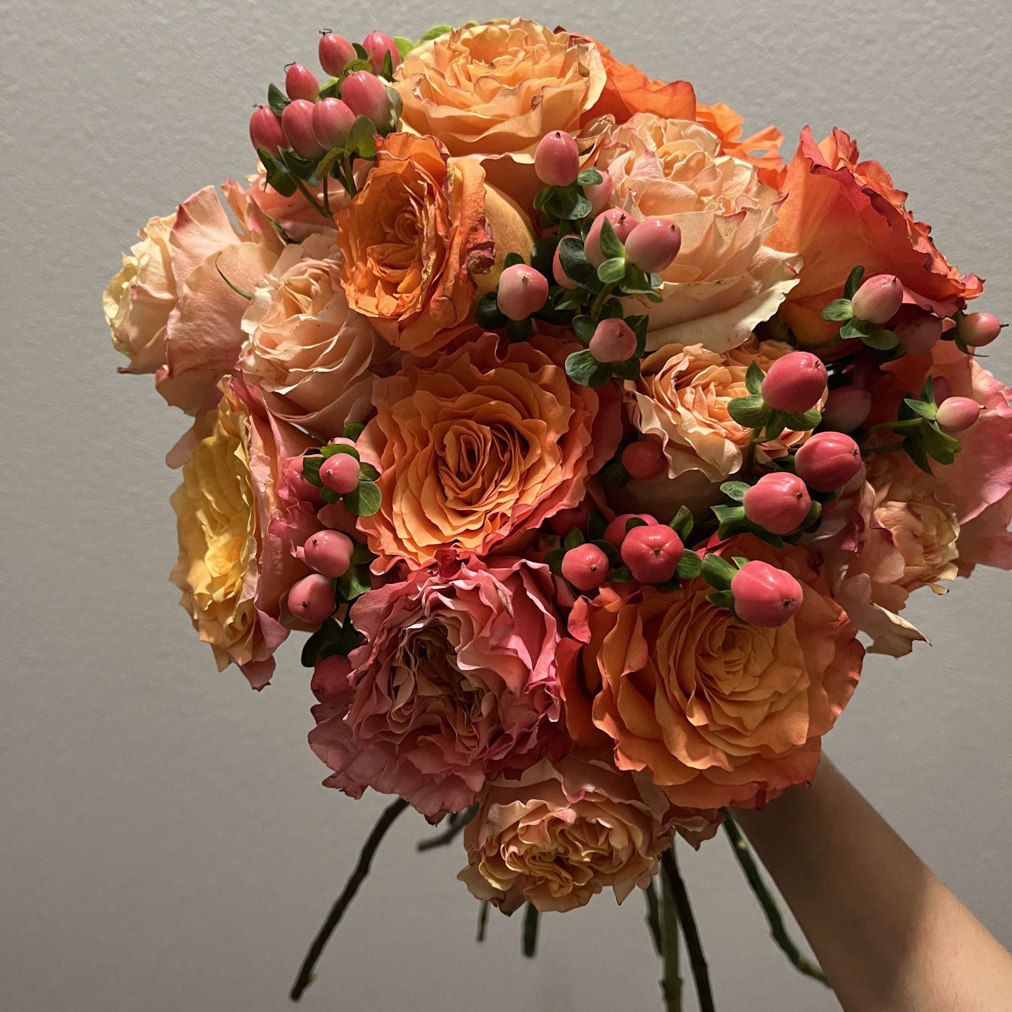 This peach bouquet will show that special someone how appreciated they are.