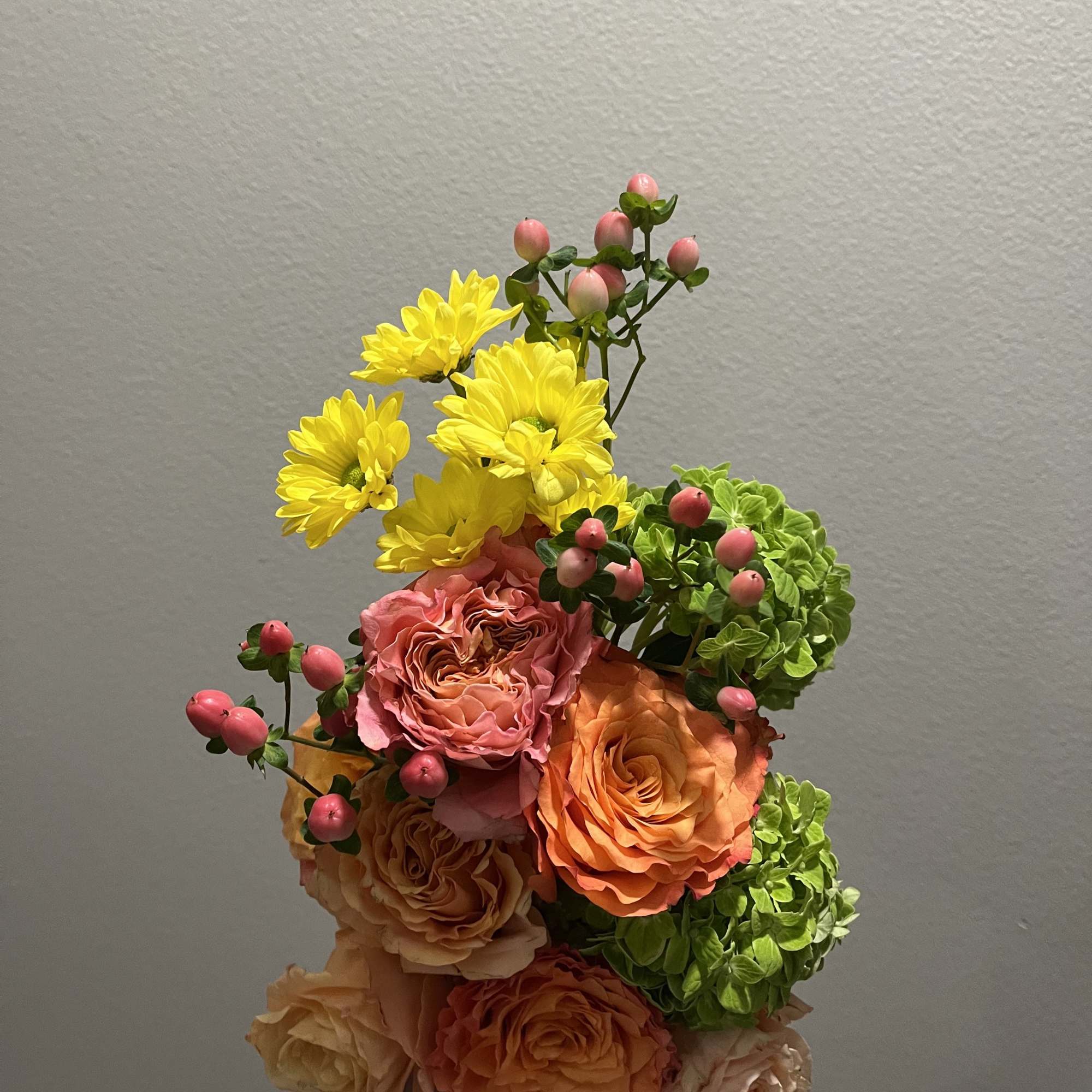 This bouquet celebrates spring and the love of flowers. This is the